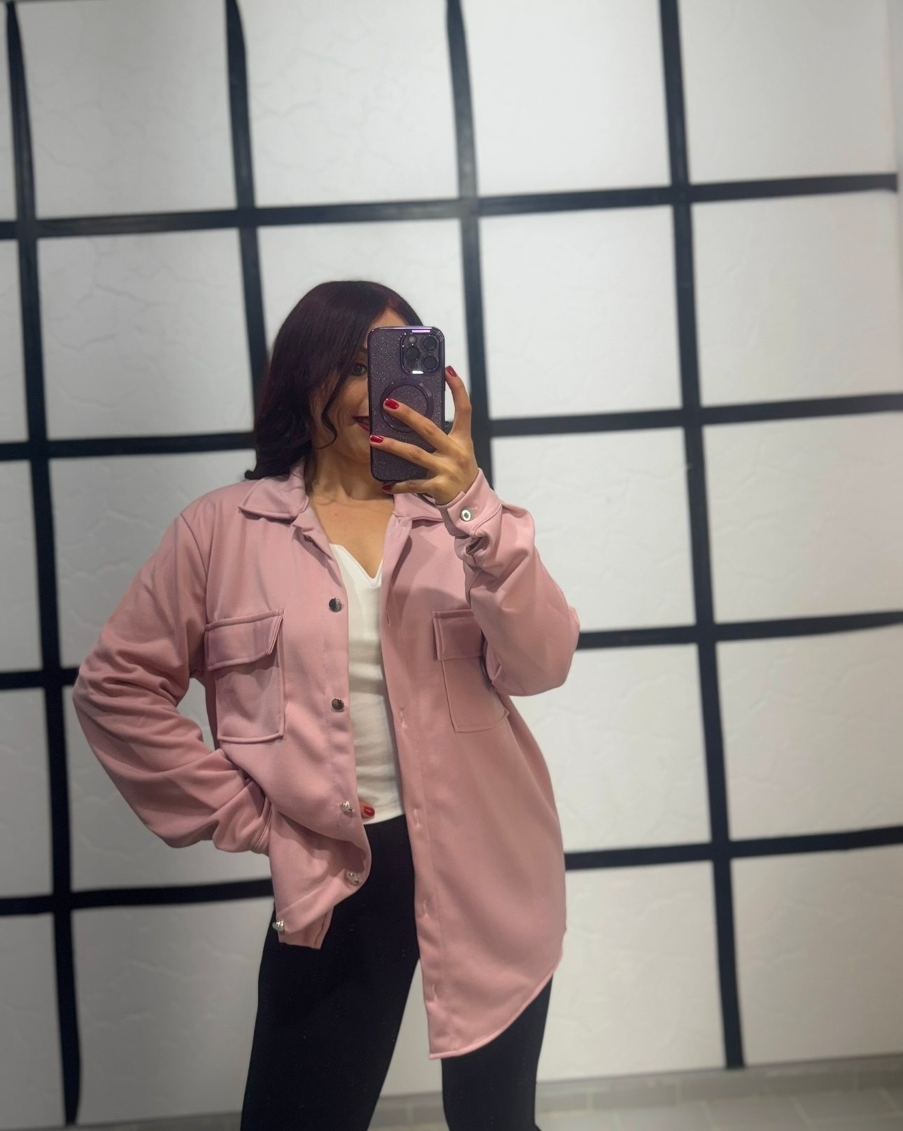 Pudra pembe Gömlek