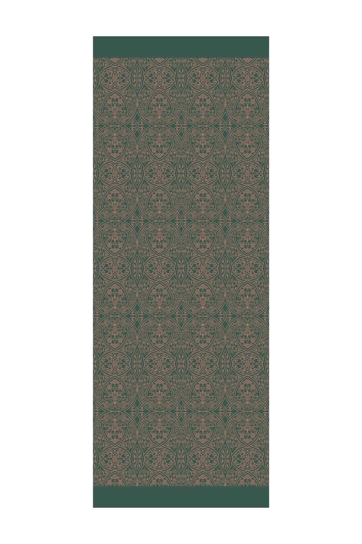 Morocco Pattern Double-Sided Shawl - Emerald-Apricot