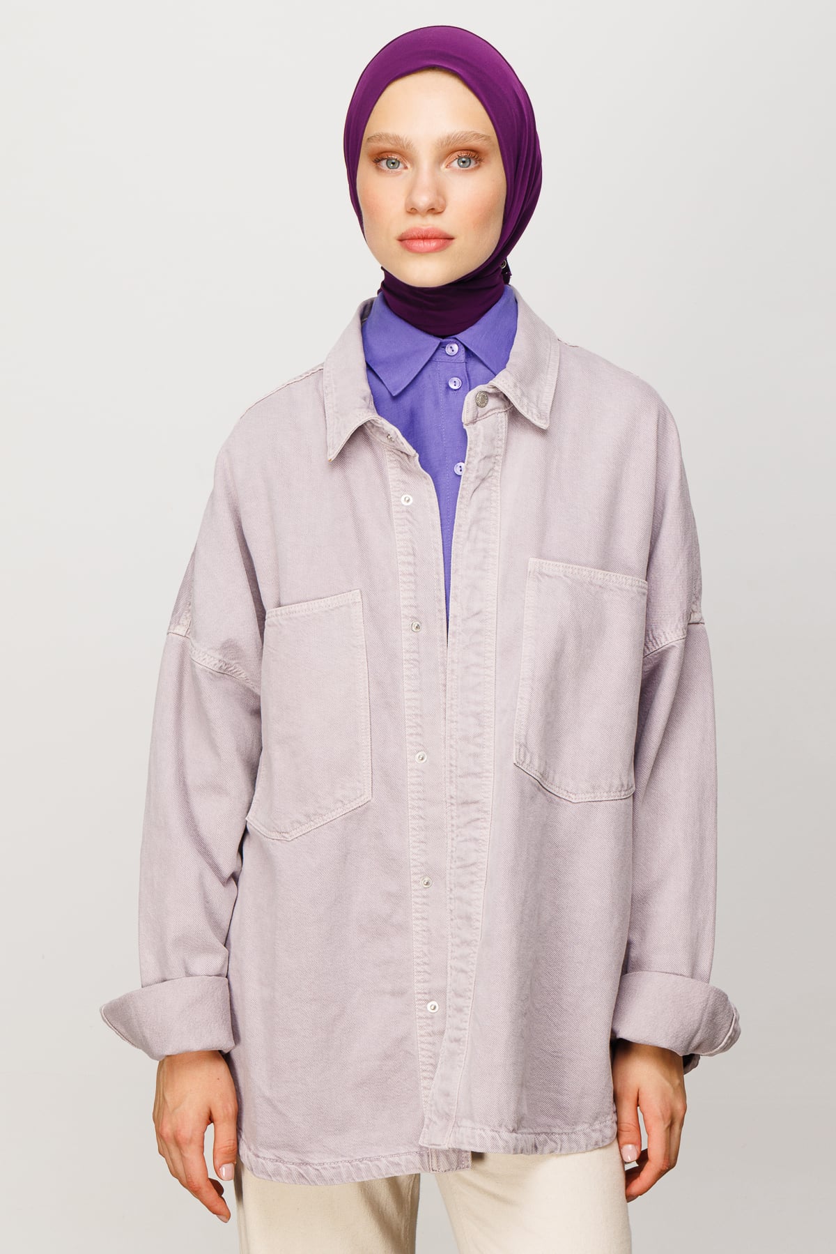 Toptan Hazır Şal - Menekşe