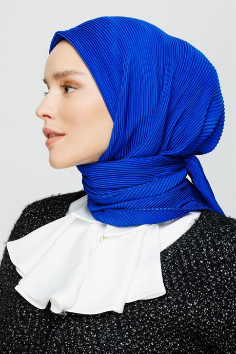 Pleated Scarf - Saxe Blue