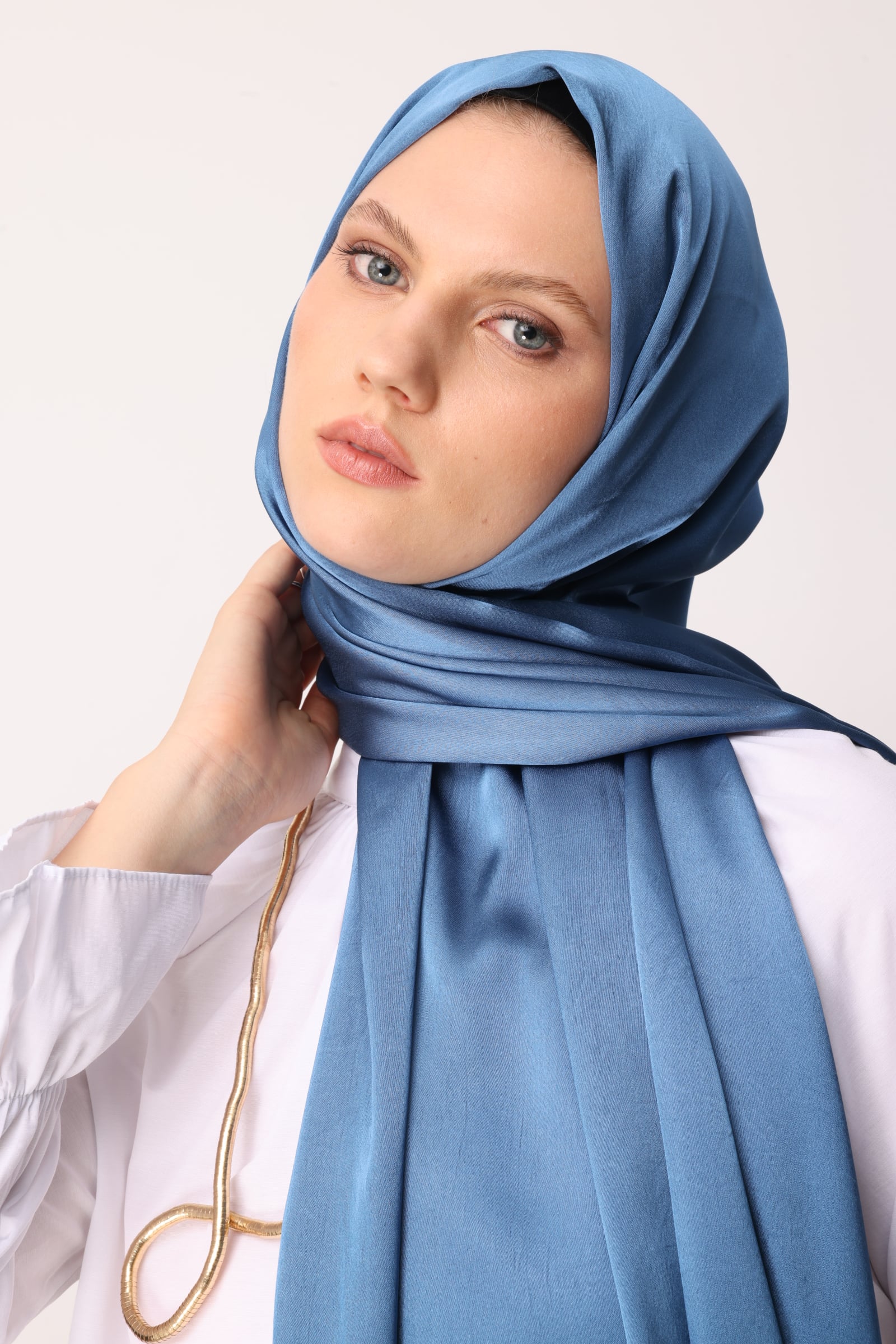 Toptan Diamond Aura Şal - Gök Mavisi