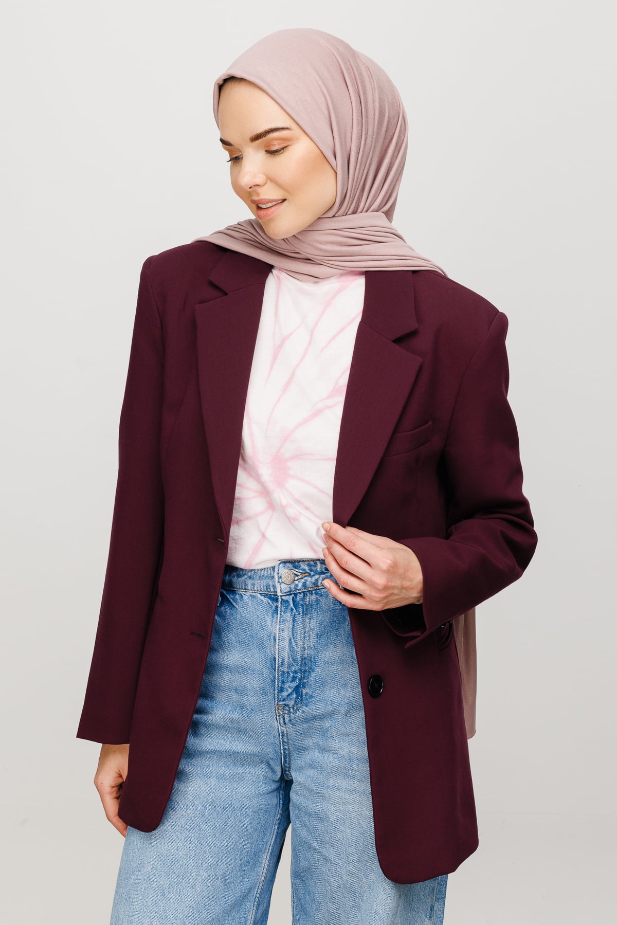 Jersey Shawl - Lavender Gray