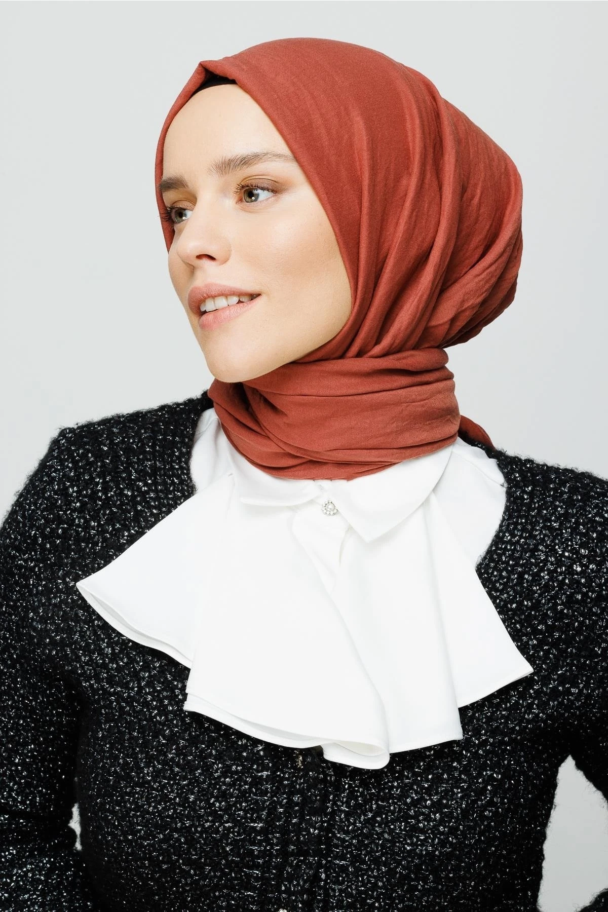 Toptan Pamuk Kraş Şal - Soğan Kabuğu