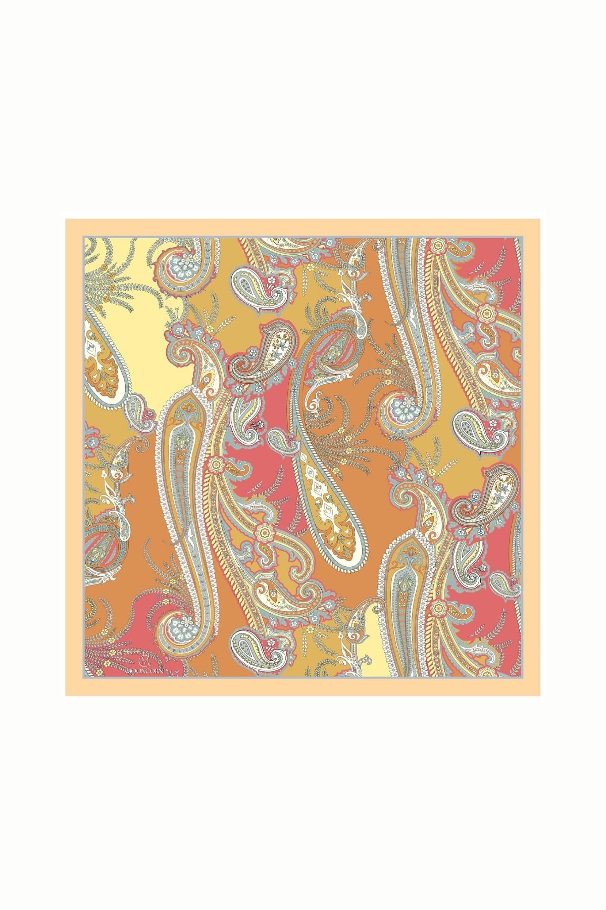 Wholesale Virel Pattern Cotton Scarf - Apricot