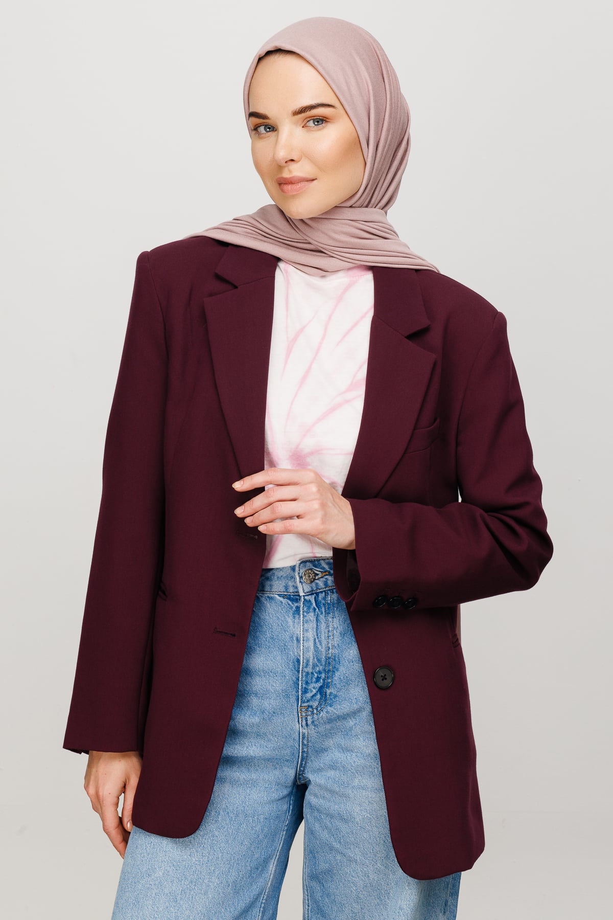 Jersey Shawl - Lavender Gray