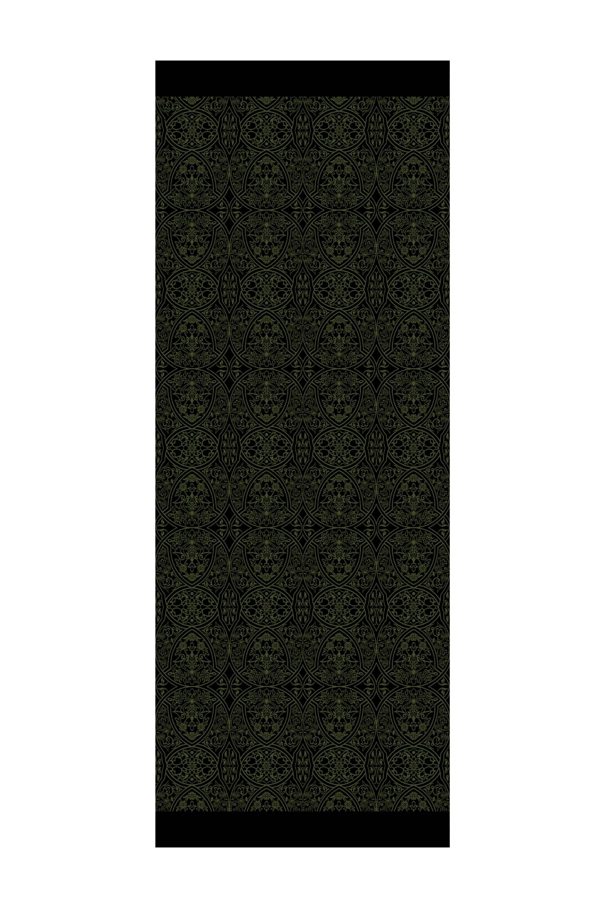 Morocco Pattern Double-Sided Shawl - Black-Khaki