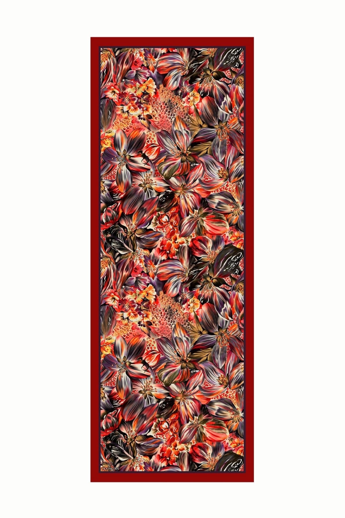 Toptan Larin Desen Pamuk Şal - Bordo