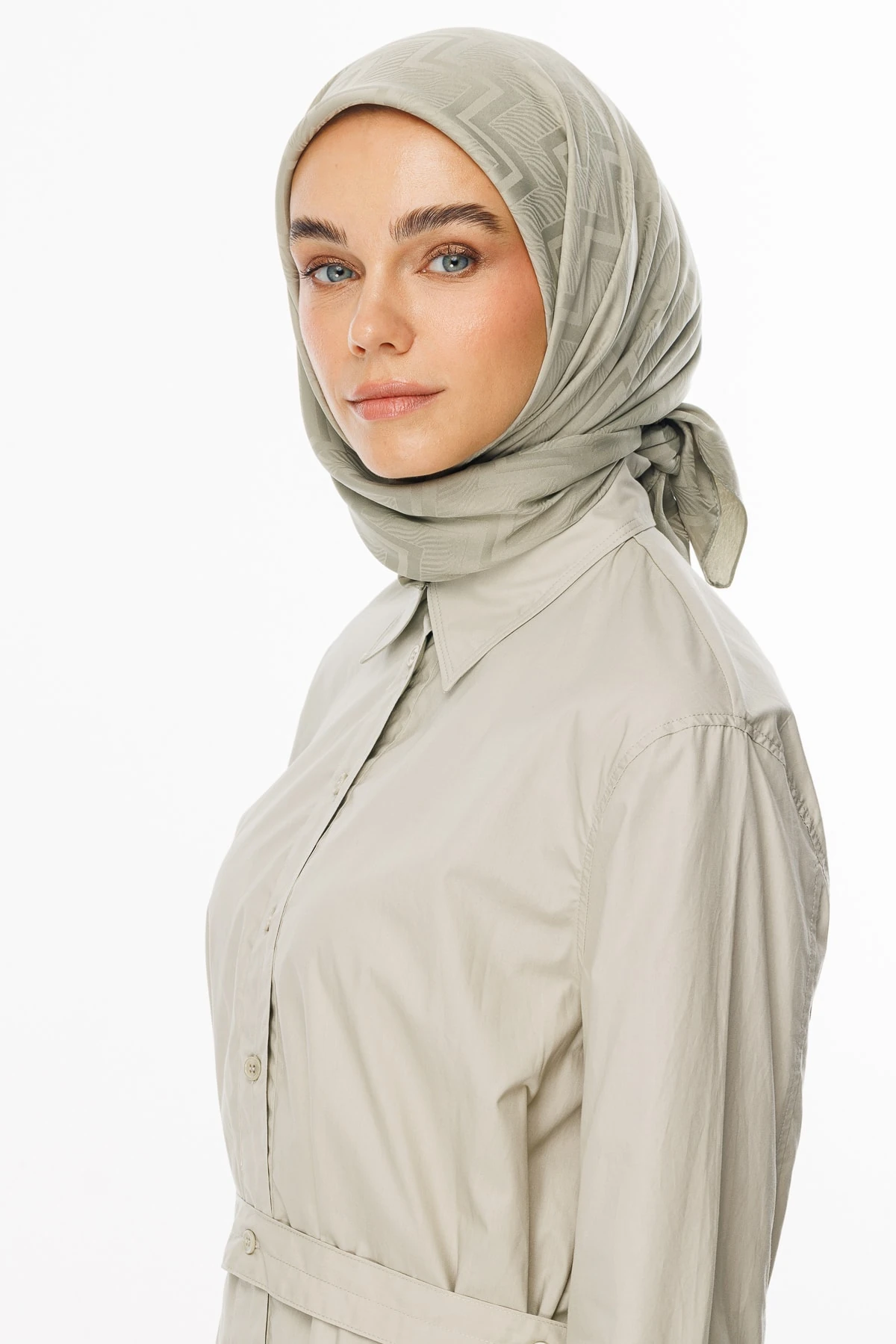 Toptan Viora Desen İpeksi Jakar Eşarp - Ada Çayı