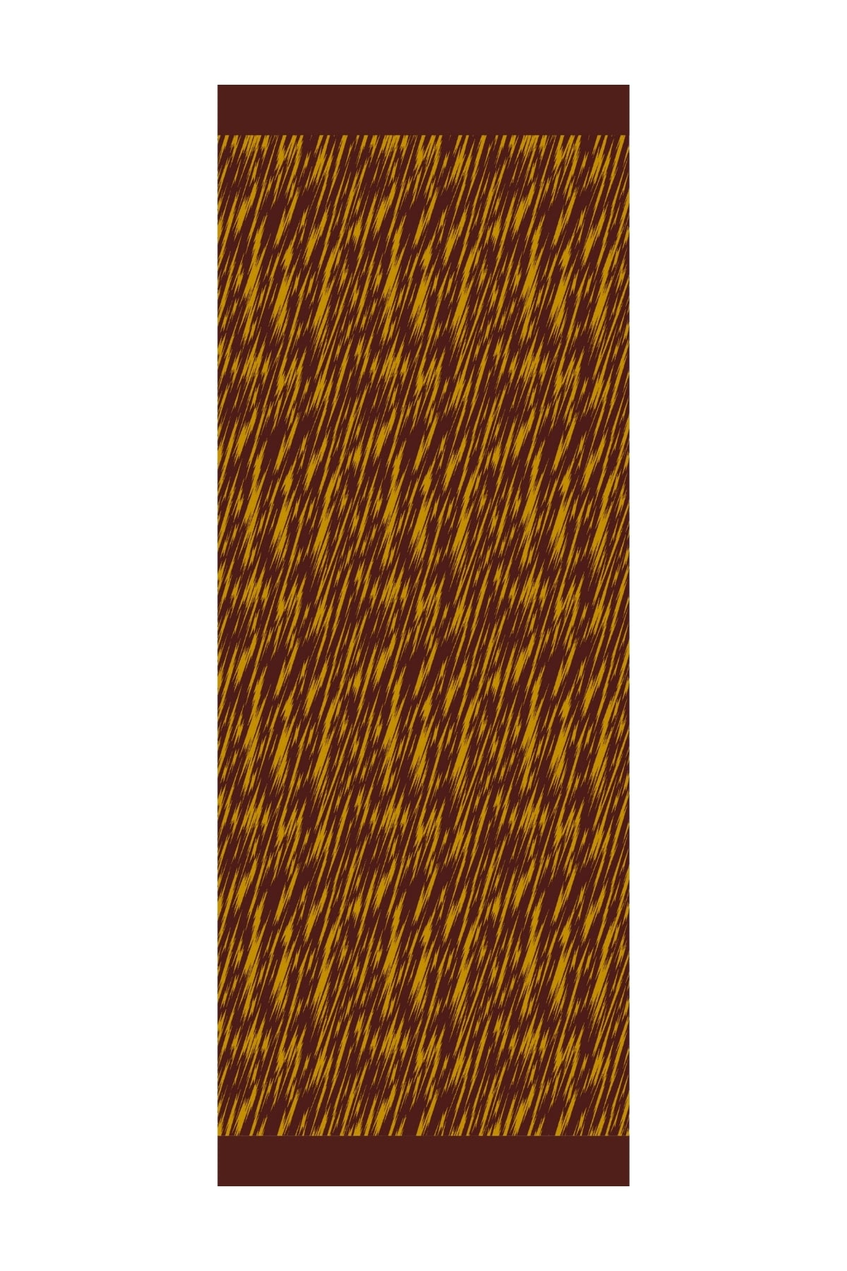 Toptan Selis Desen Çift Taraflı Şal - Mürdüm-Sarı