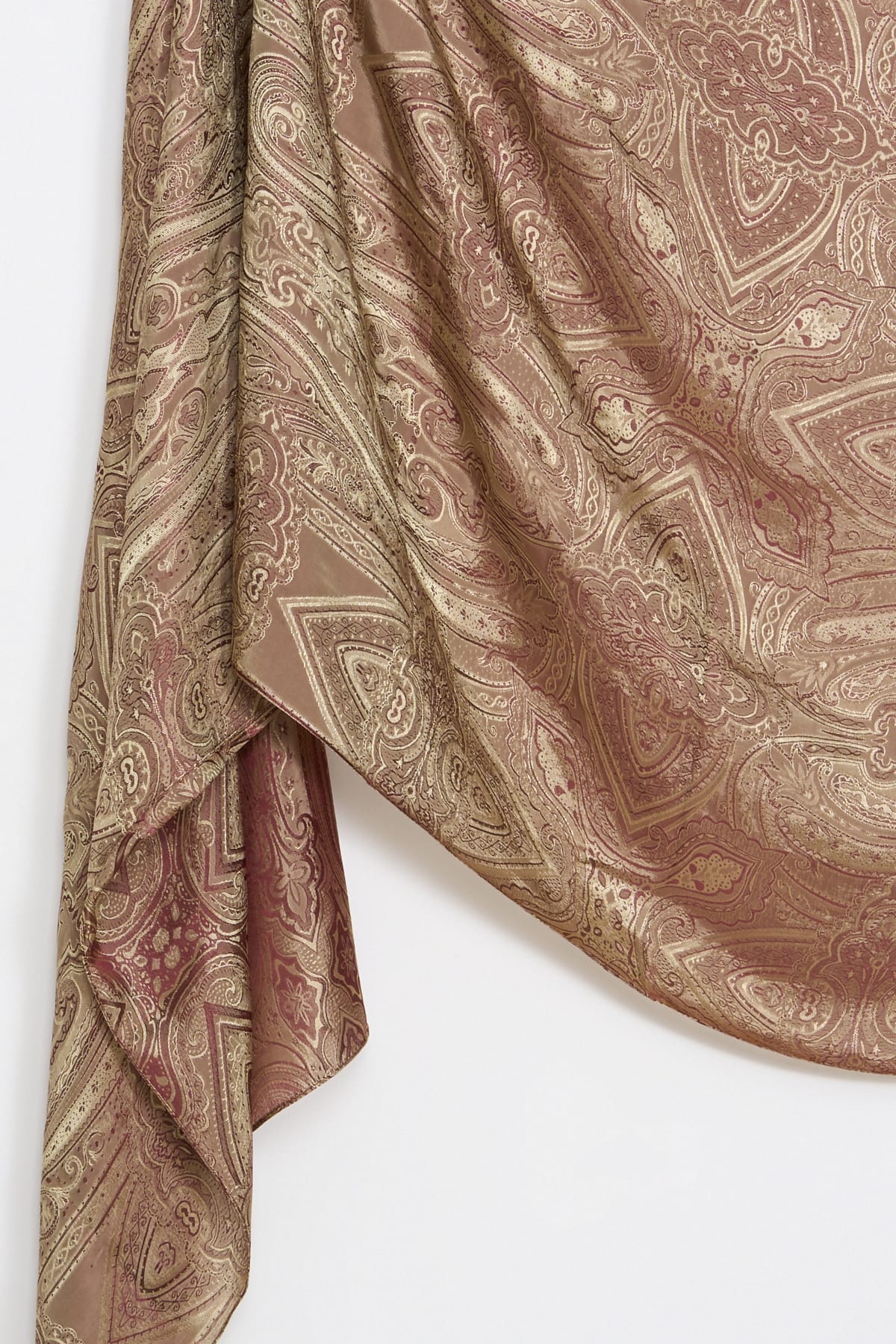 Liva Pattern Shine Line Shawl - Damson-Salmon