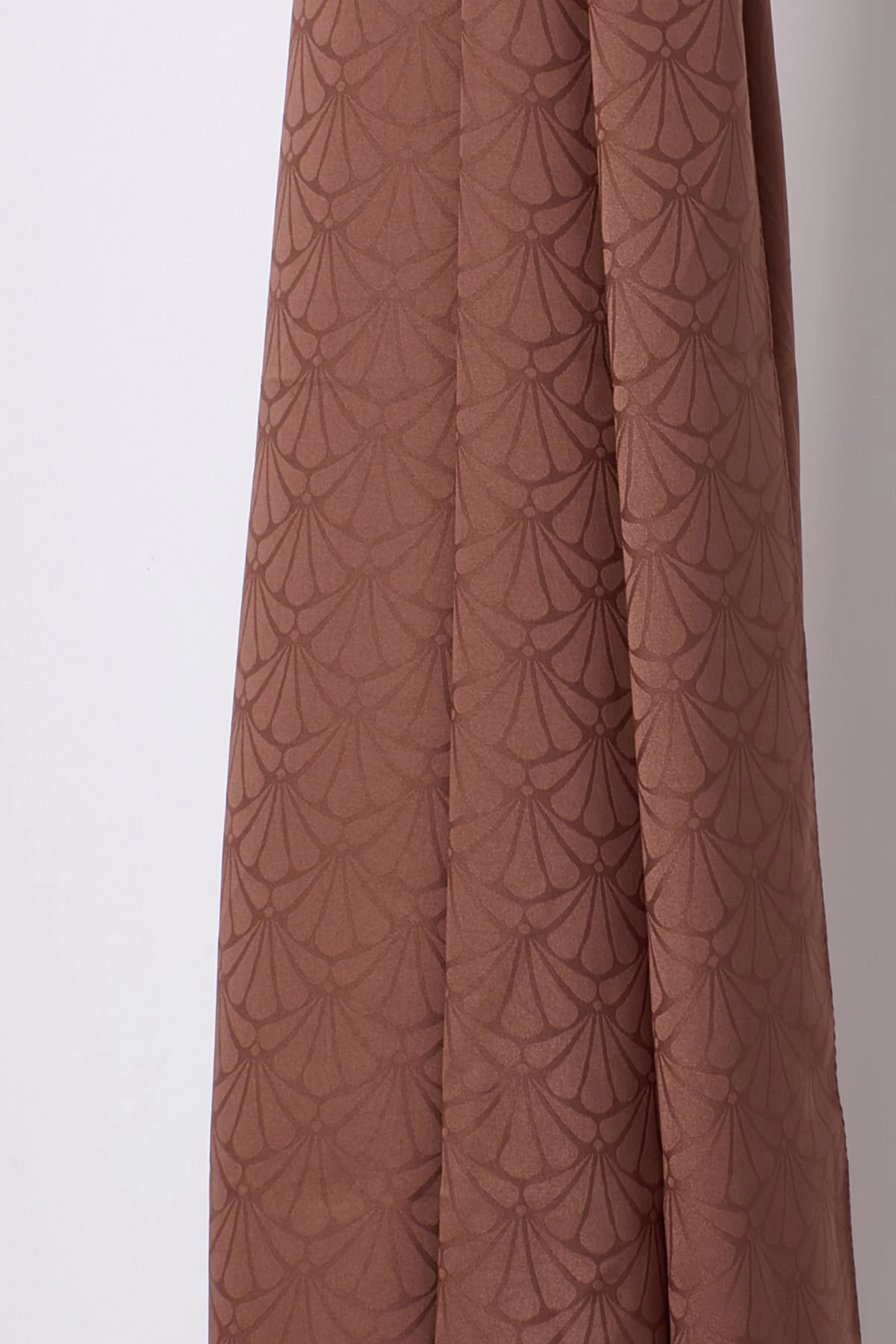 Lotus Pattern Silk Jacquard Shawl - Yalı