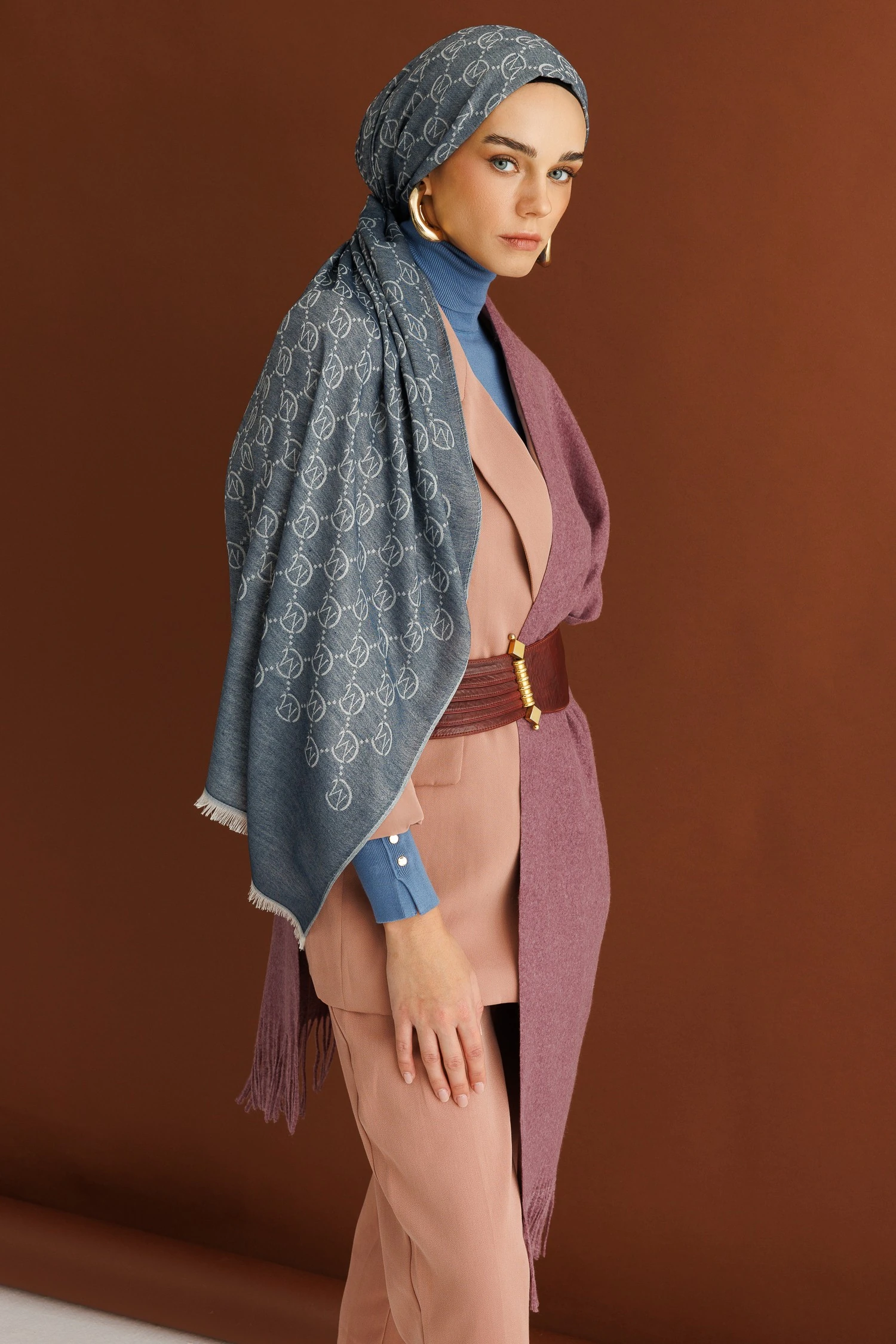 Toptan Yün Atkı - leylak