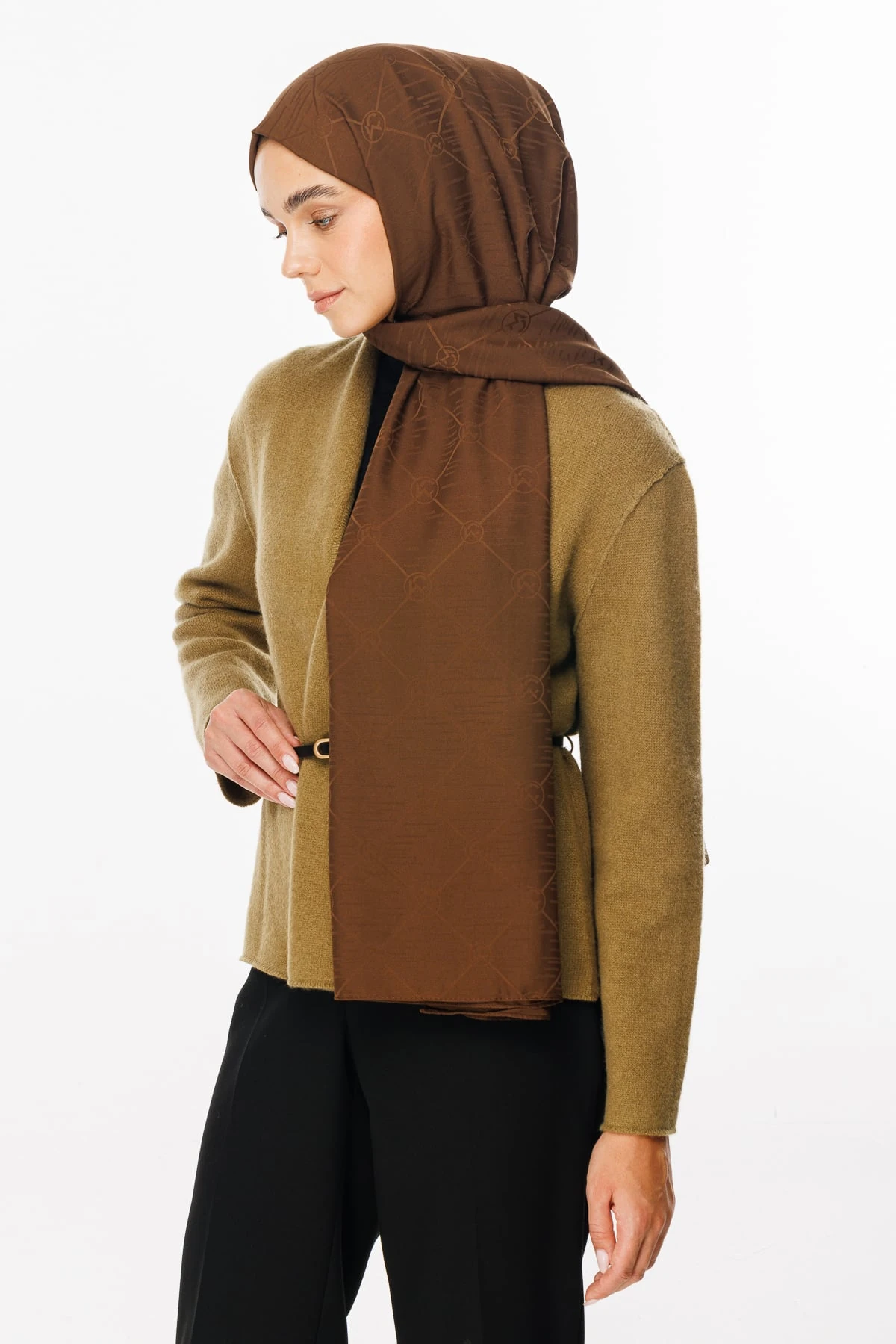 Toptan Moon Is Desen Jakar Şal - Bitter