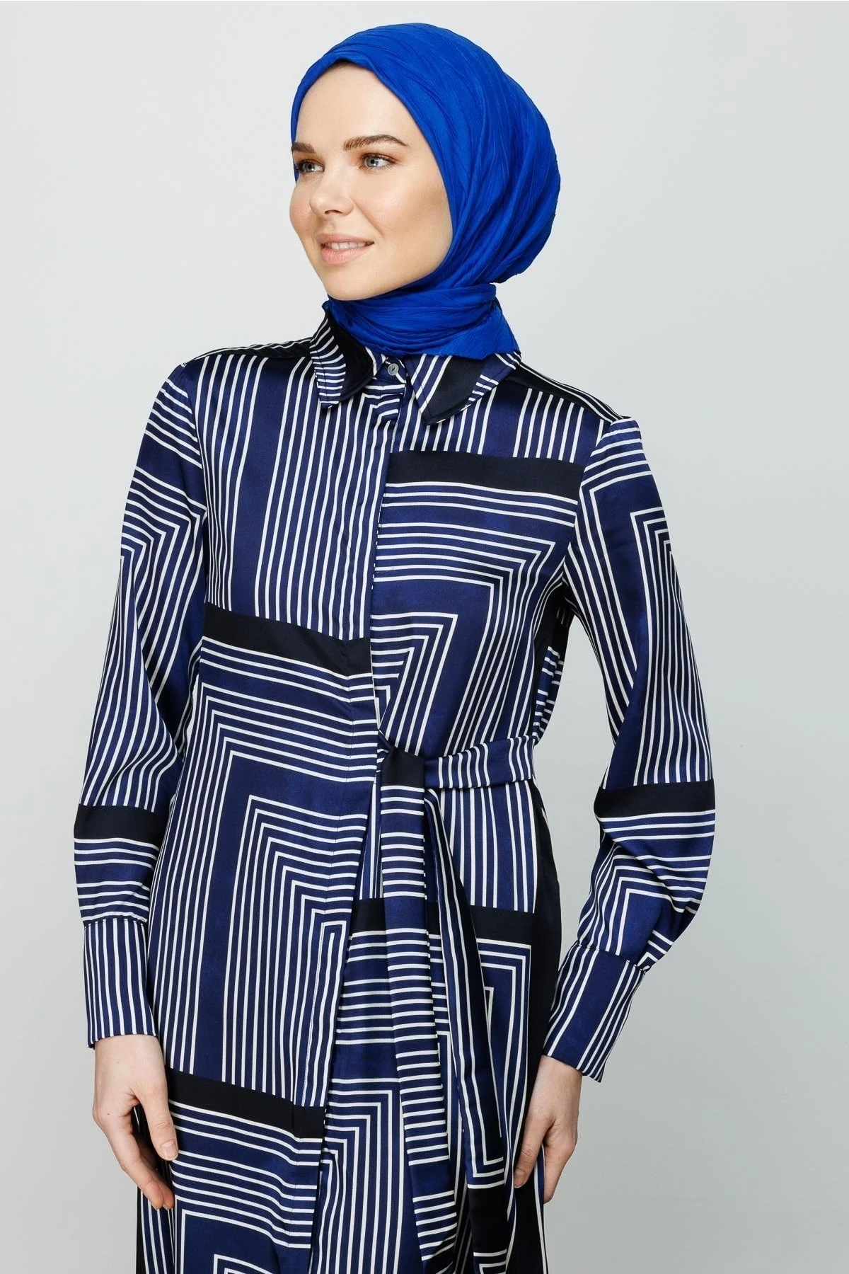 Pleated Bamboo Scarf - Saxe Blue