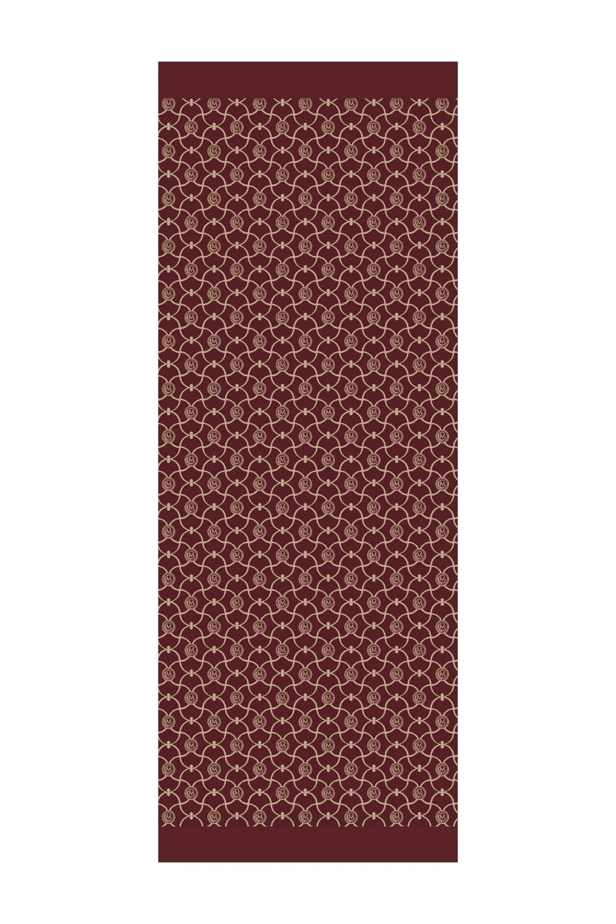 Toptan Marrakech Desen Çift Taraflı Şal - Mürdüm-Somon