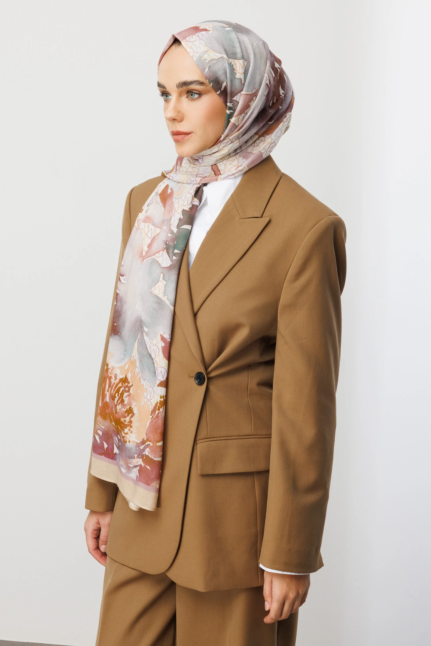 Toptan MC Desen Rami Şal - Vanilya