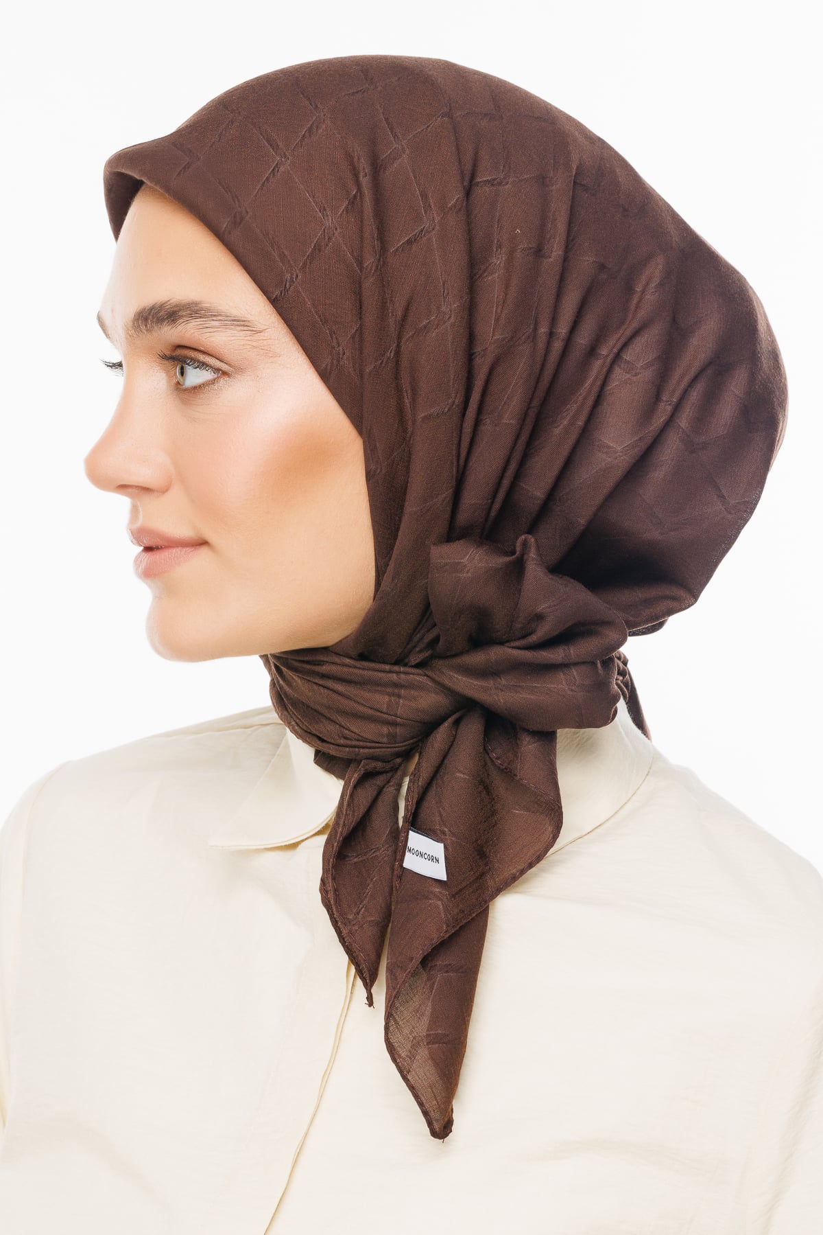 Bamboo Jacquard Scarf - Bitter Coffee