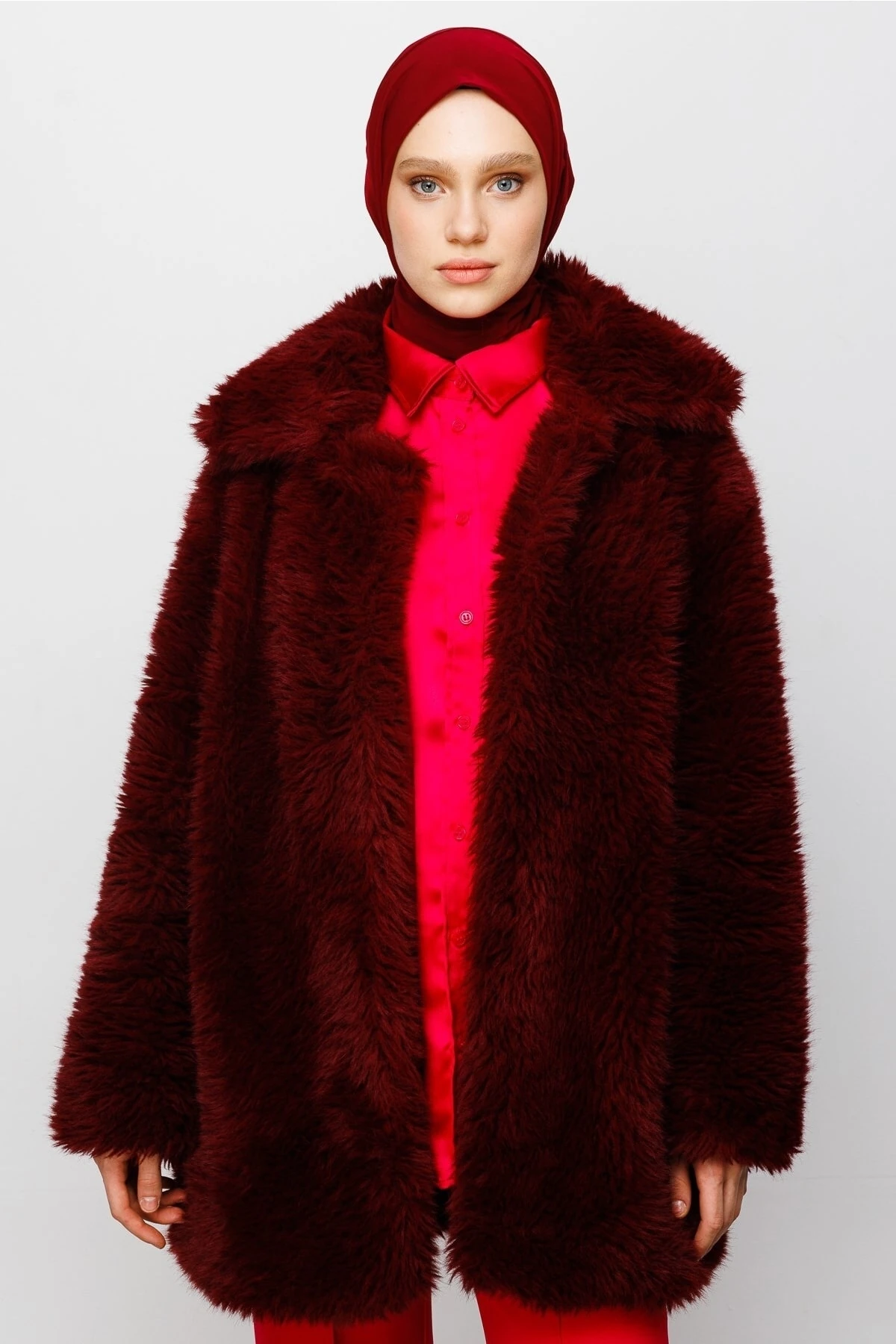 Toptan Hazır Şal - Bordo