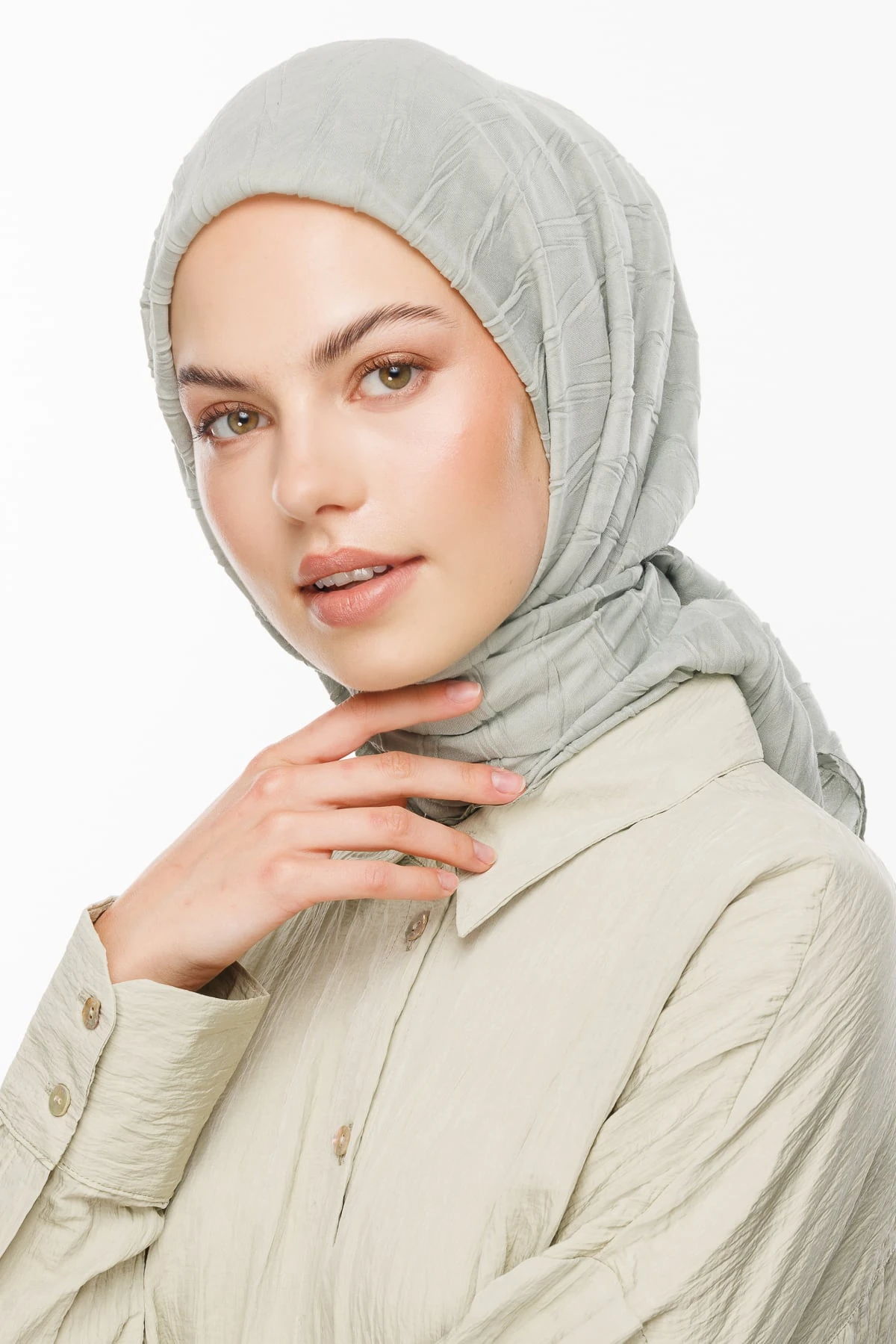 Toptan Piliseli Bambu Eşarp - Defne