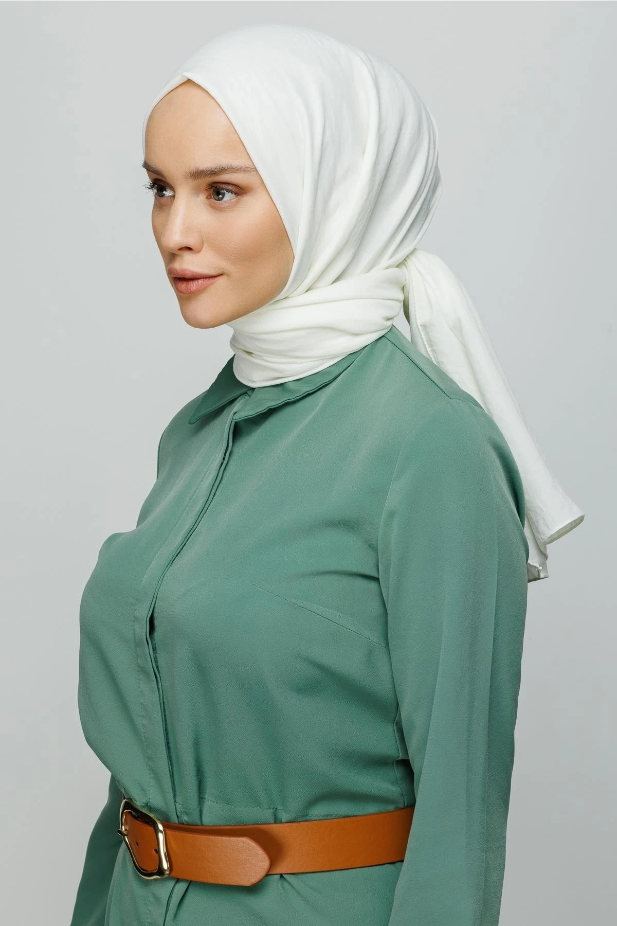 Cotton Crinkle Shawl - Ecru