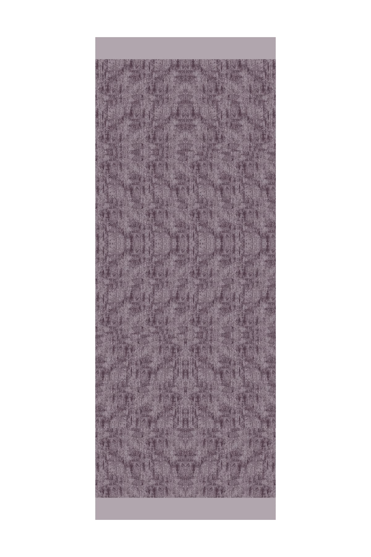 Toptan Sahra Desen Çift Taraflı Şal - Mor-Gri