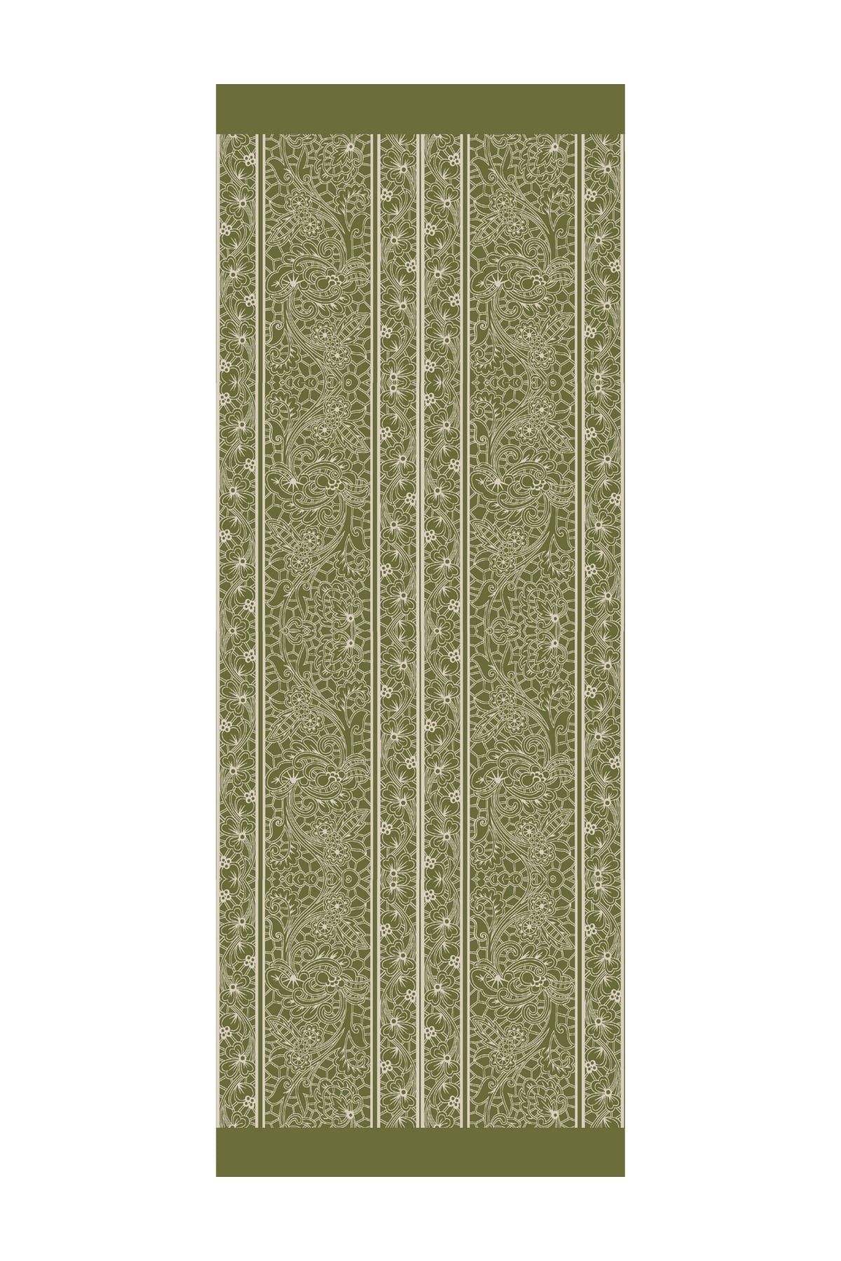 Toptan Lavin Desen Çift Taraflı Şal - Haki-Somon