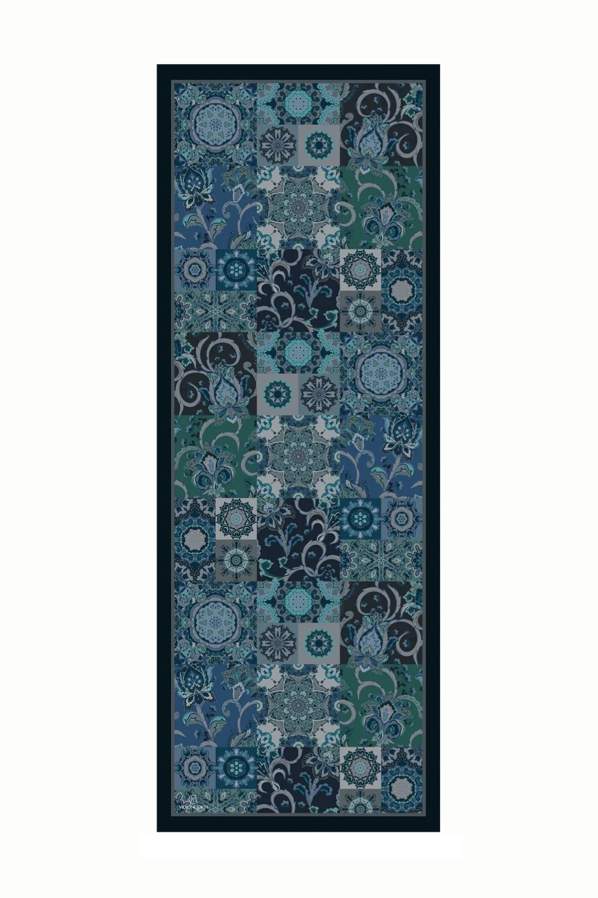 Toptan Solhar Desen Pamuk Şal - Lacivert