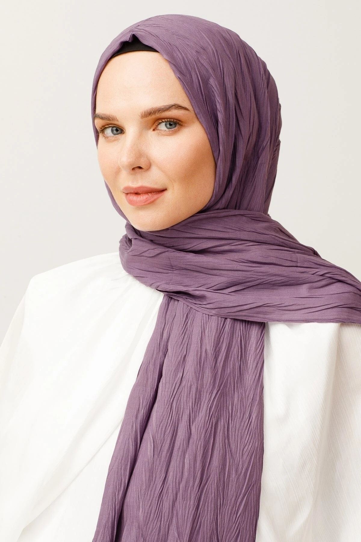 Toptan Piliseli Bambu Şal - Lavanta