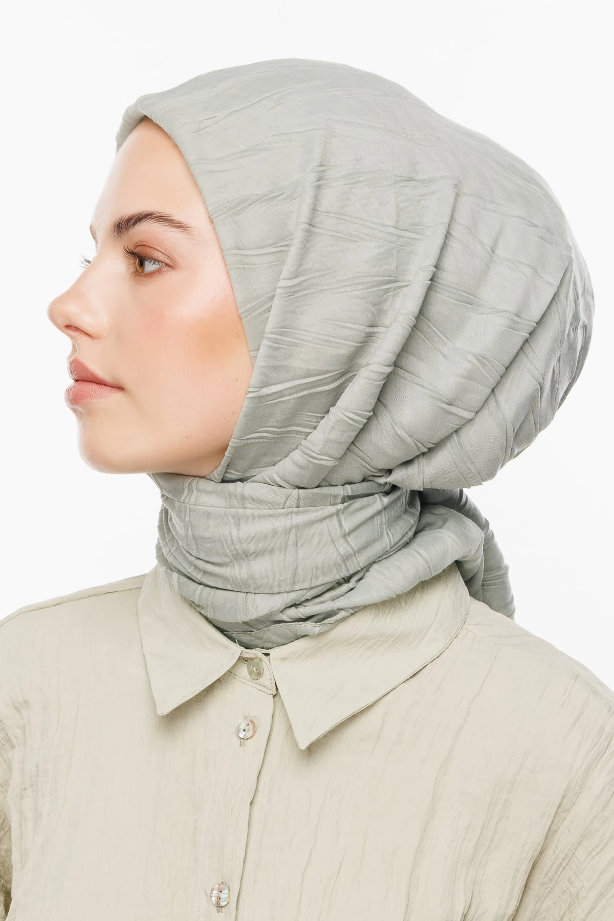 Toptan Piliseli Bambu Eşarp - Defne