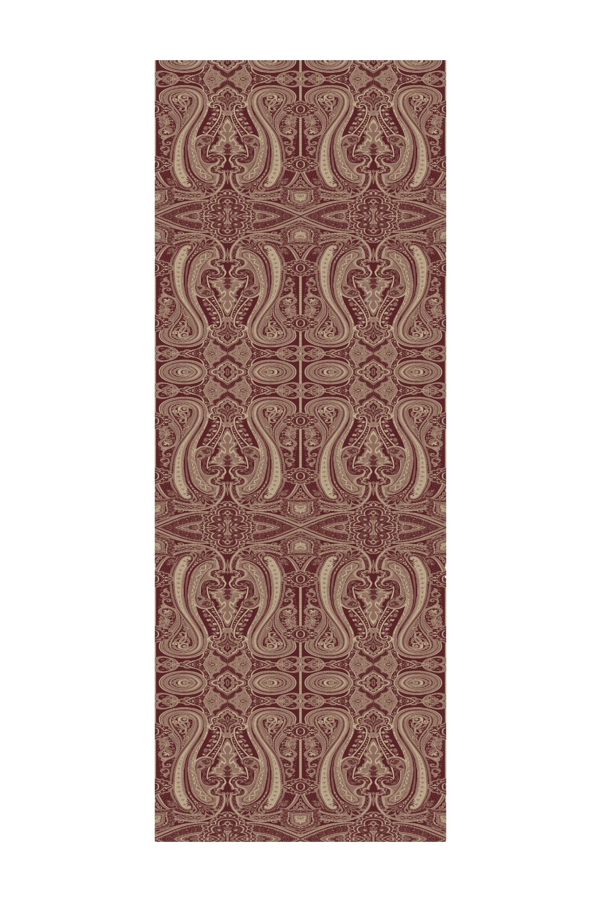 Liva Pattern Shine Line Shawl - Damson-Salmon