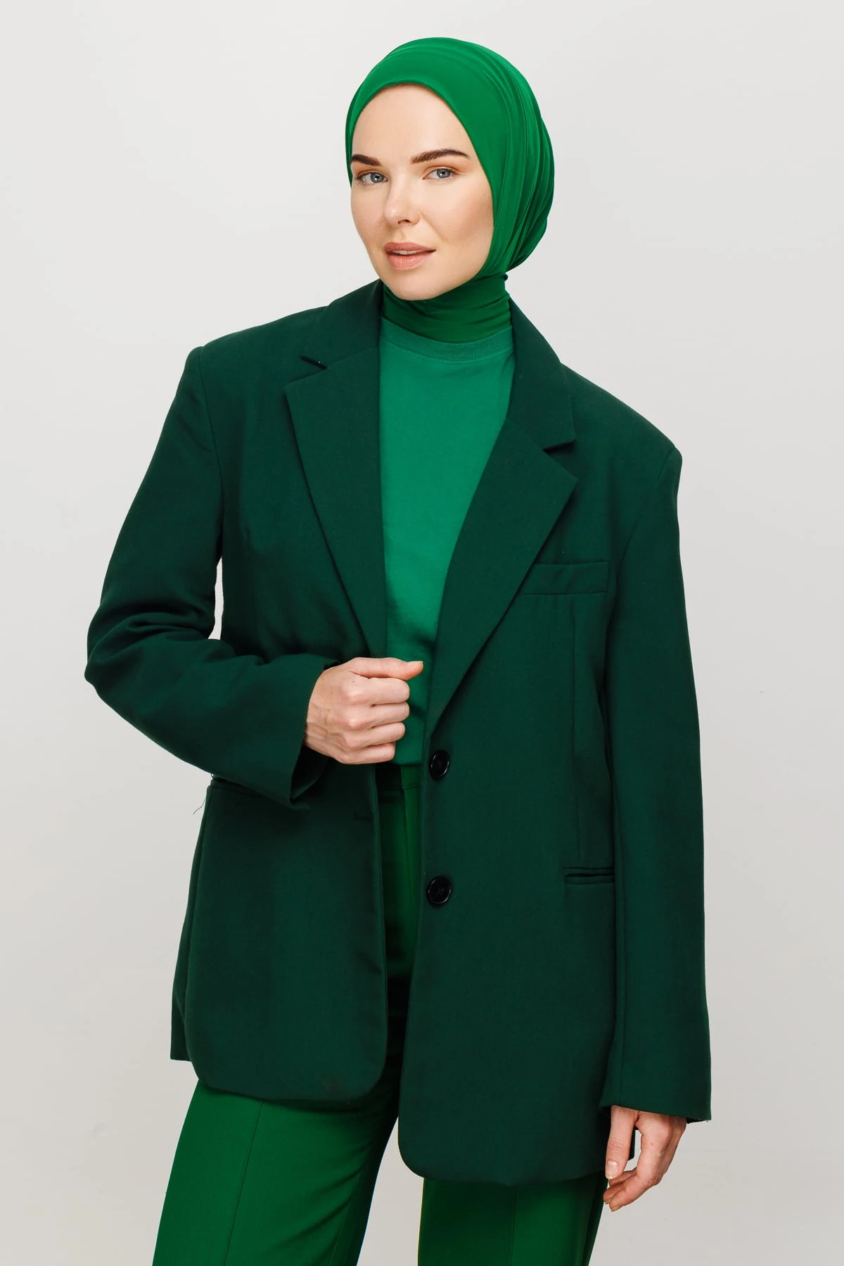 Toptan Hazır Şal - Benetton Yeşili