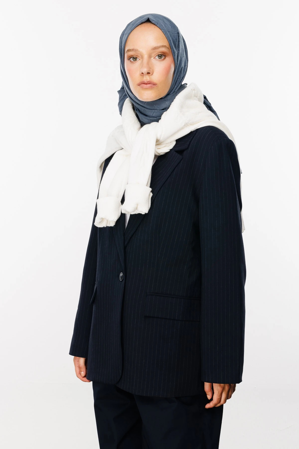 Bamboo Jacquard Shawl - Anthracite