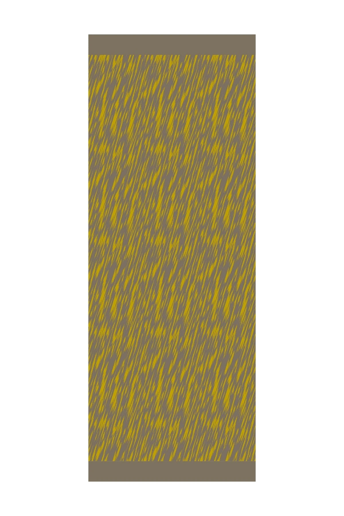 Toptan Selis Desen Çift Taraflı Şal - Koyu Gri-Hardal