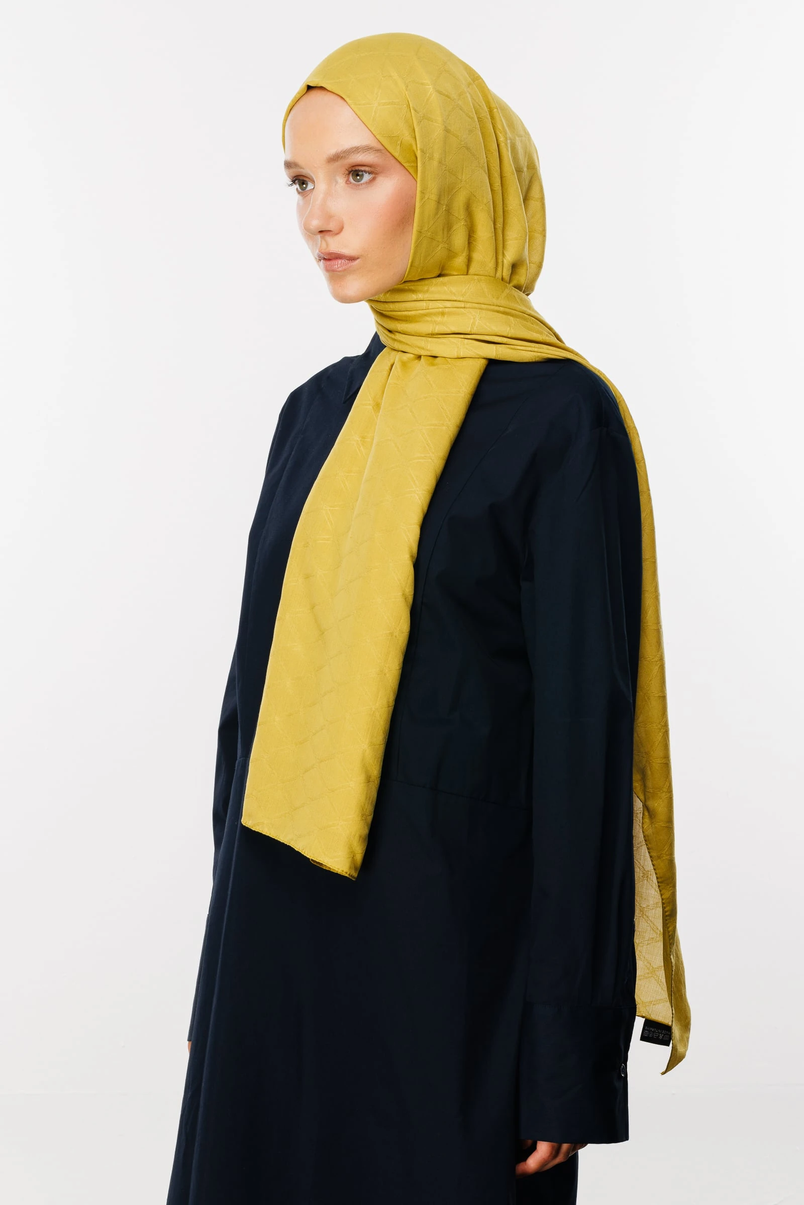 Bamboo Jacquard Shawl - Olive Green