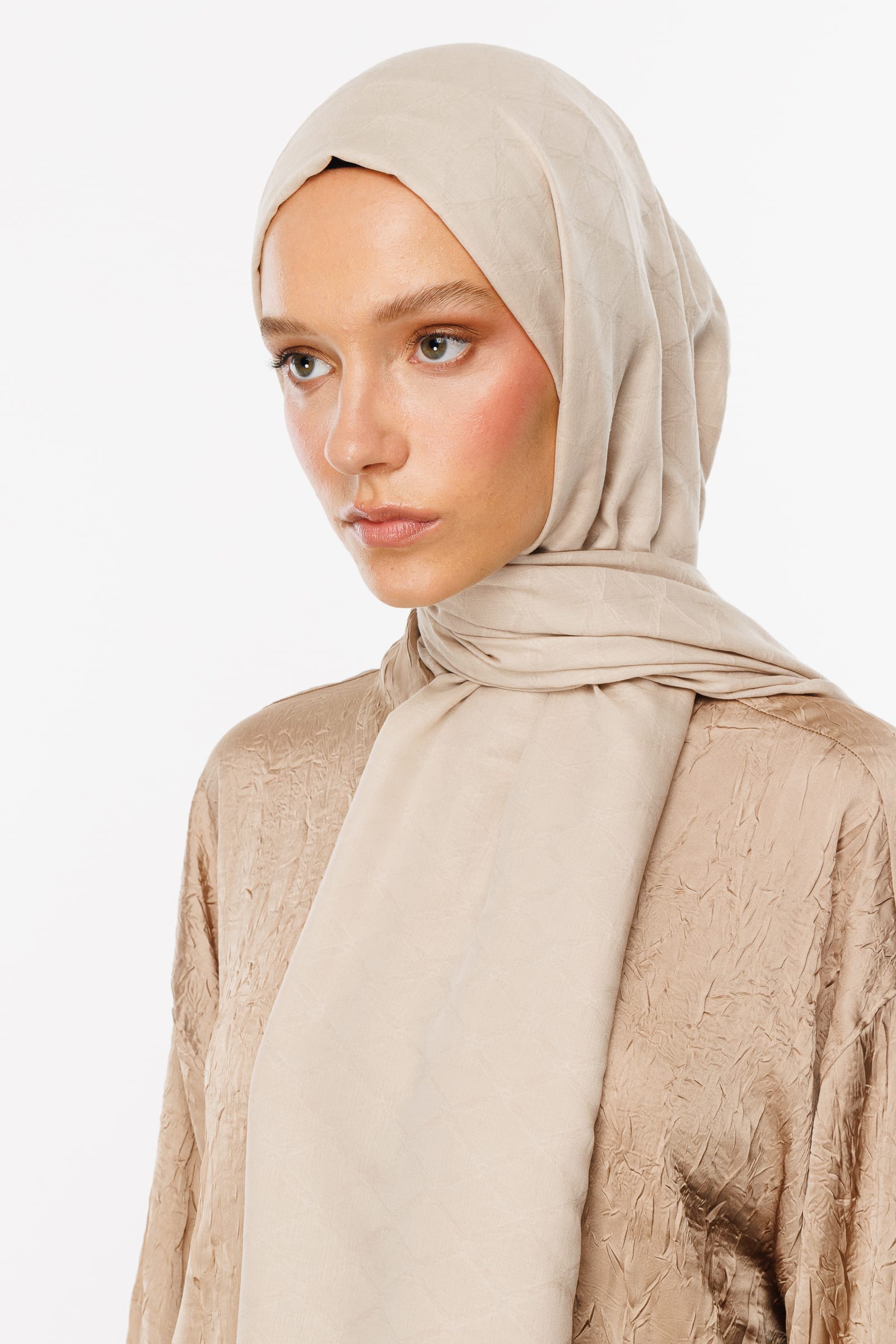 Bamboo Jacquard Shawl - Stone Color