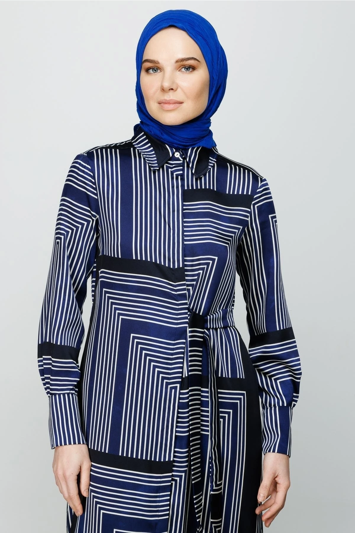 Pleated Bamboo Scarf - Saxe Blue
