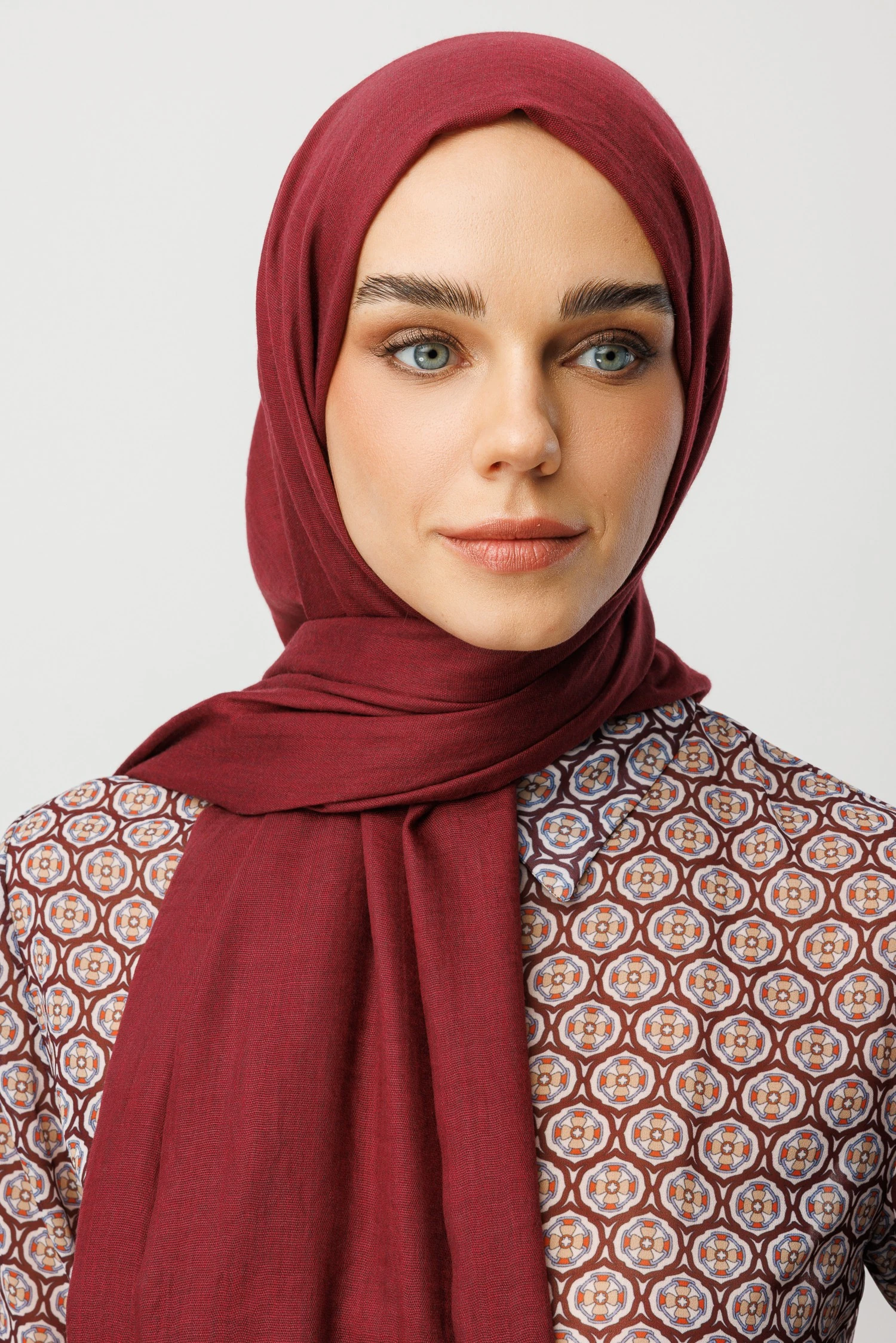 Toptan Dubai Şal - Garnet