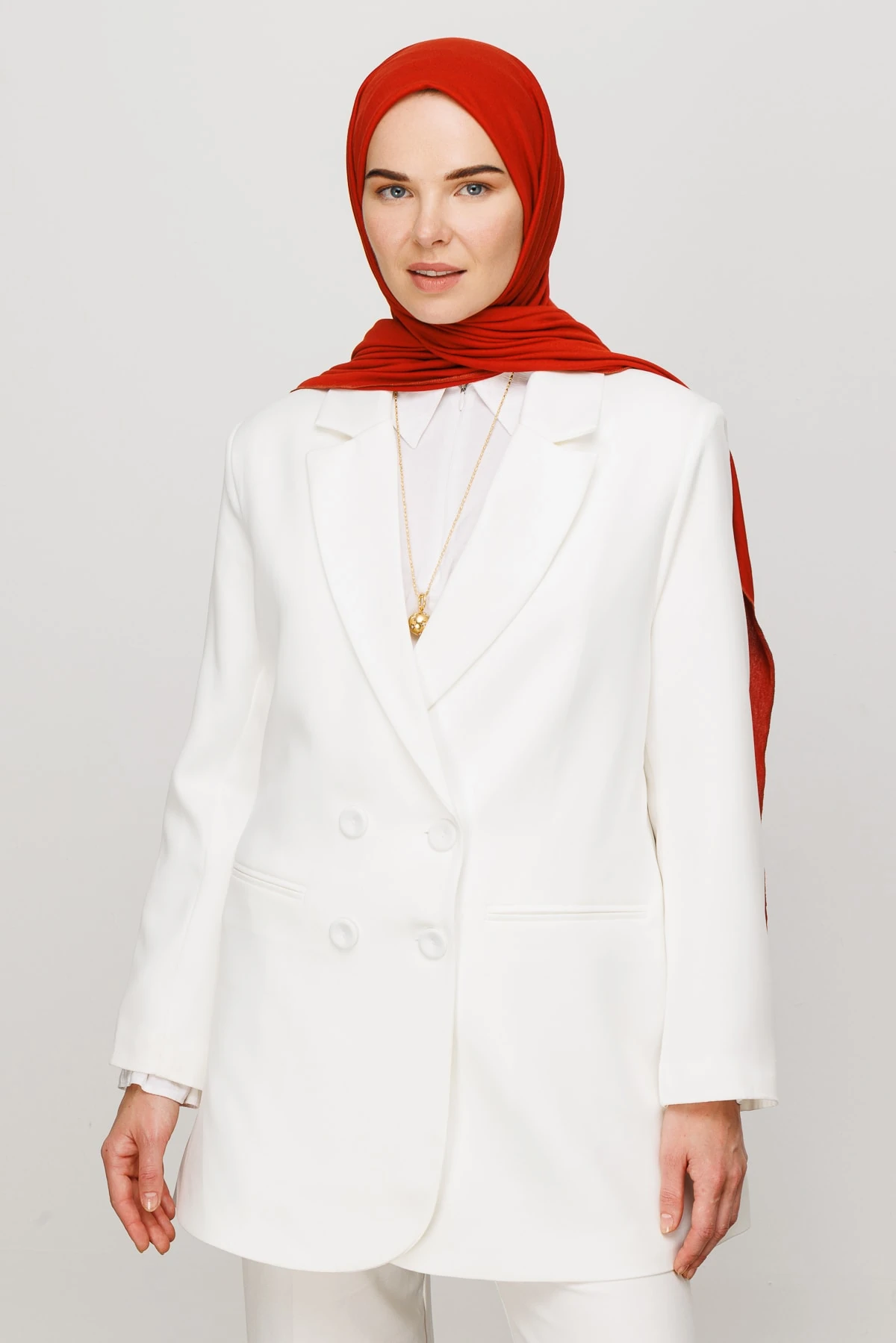 Toptan Penye Şal - Kiremit