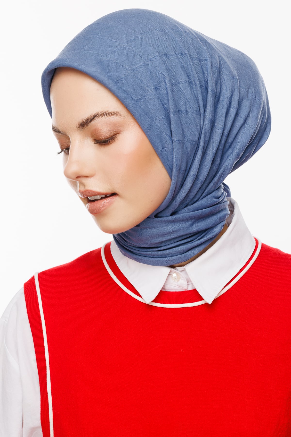 Toptan Bambu Jakar Eşarp - Gök Mavisi