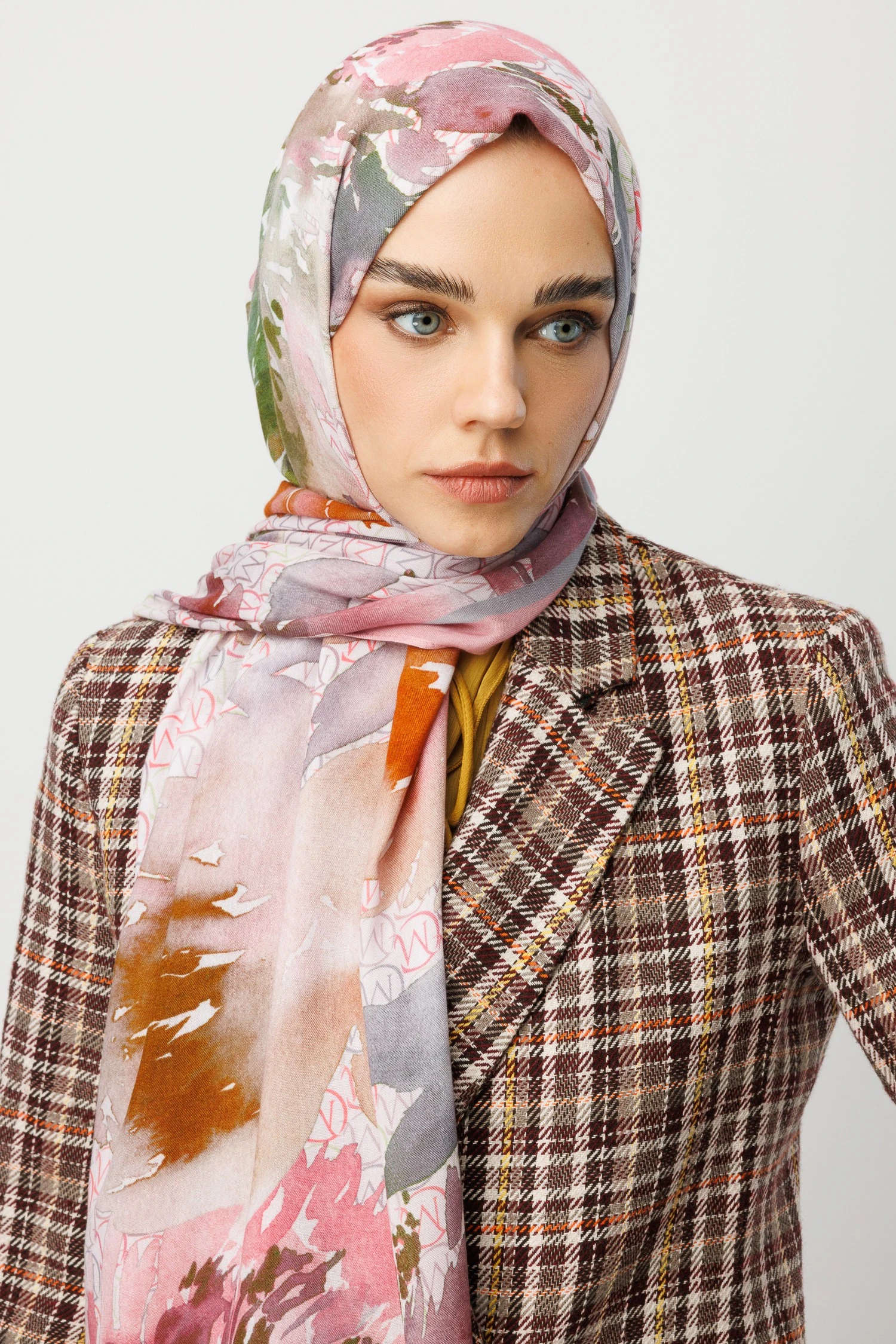 Toptan MC Desen Rami Şal - Pembe