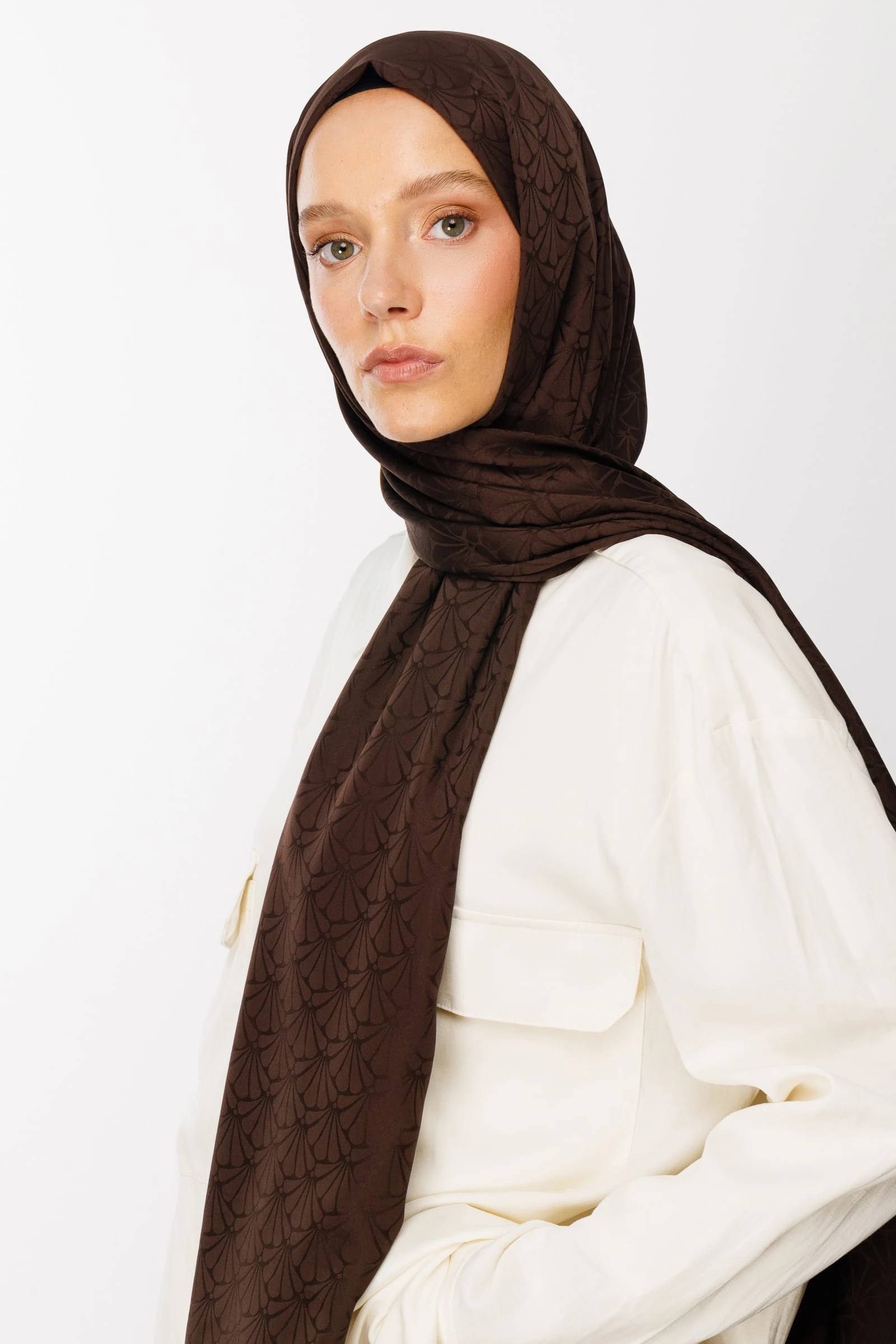 Toptan Lotus Desen İpeksi Jakar Şal