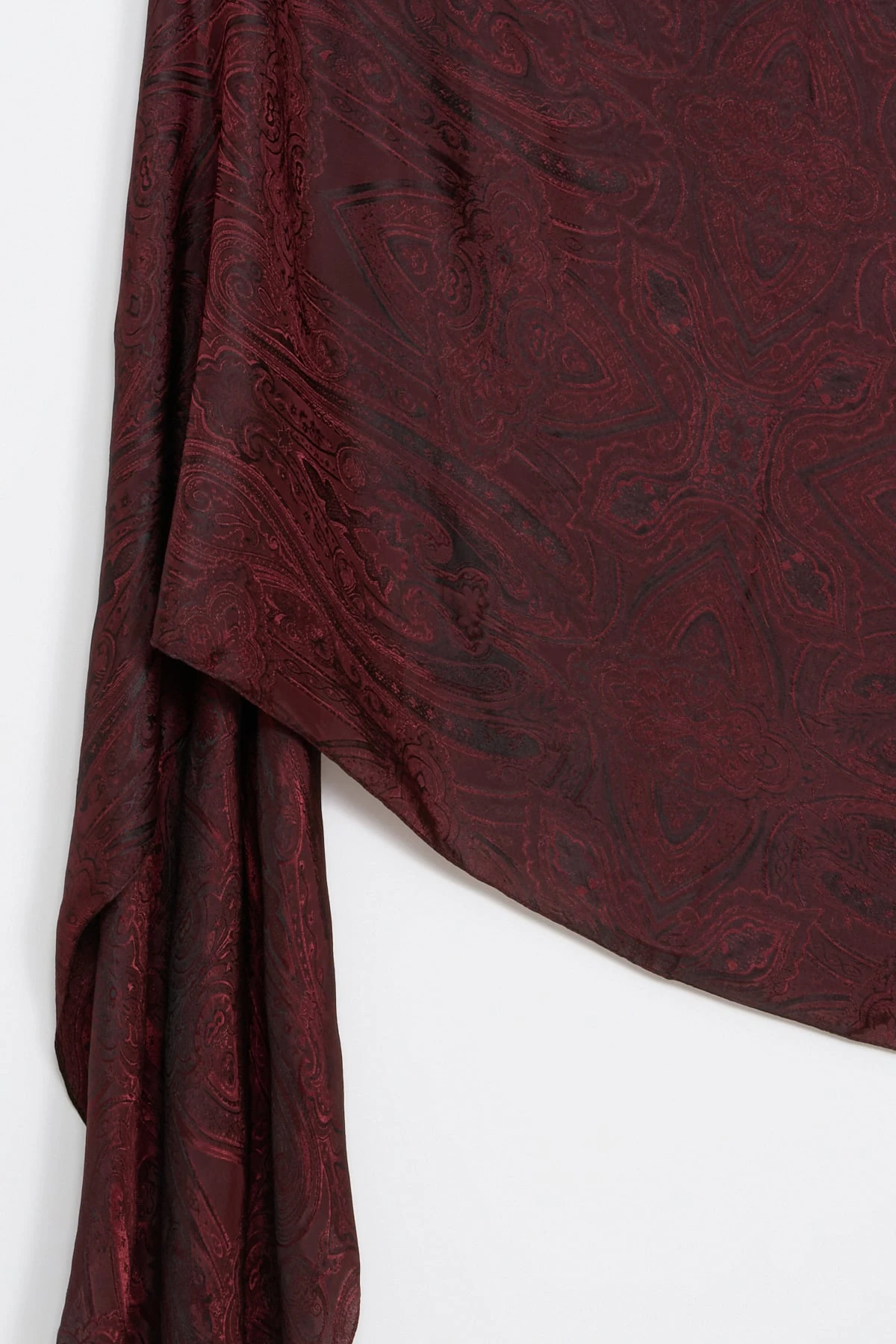 Toptan Liva Desen Shine Line Şal - Siyah-Bordo