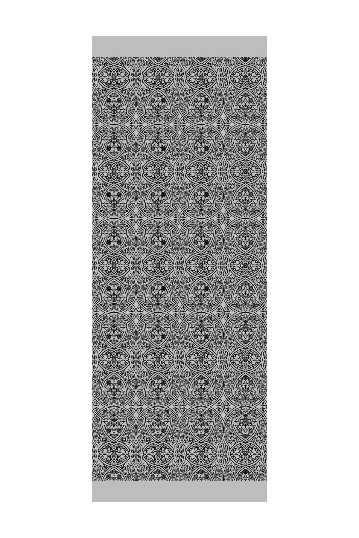 Morocco Pattern Double-Sided Shawl - Black-Black