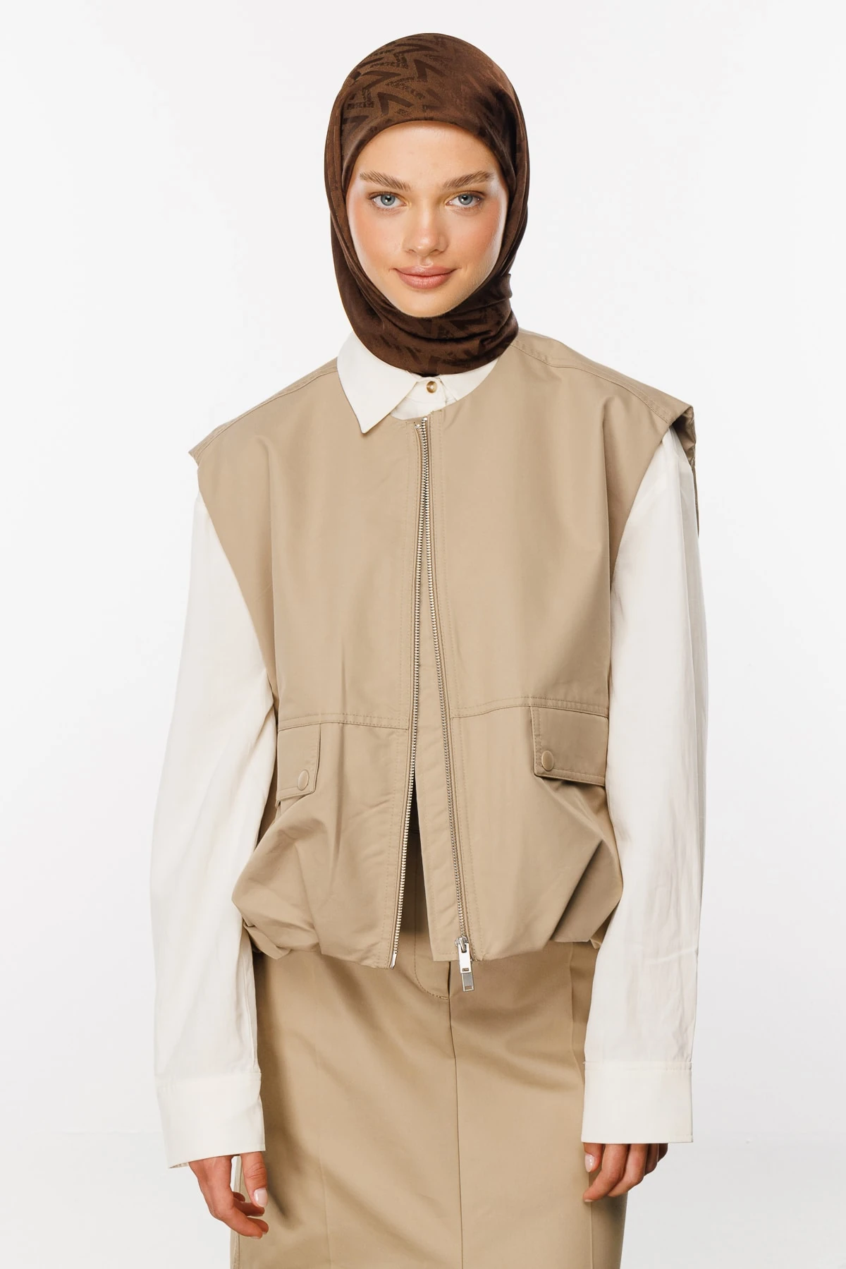 Toptan Luxury Jakar Eşarp - Bitter