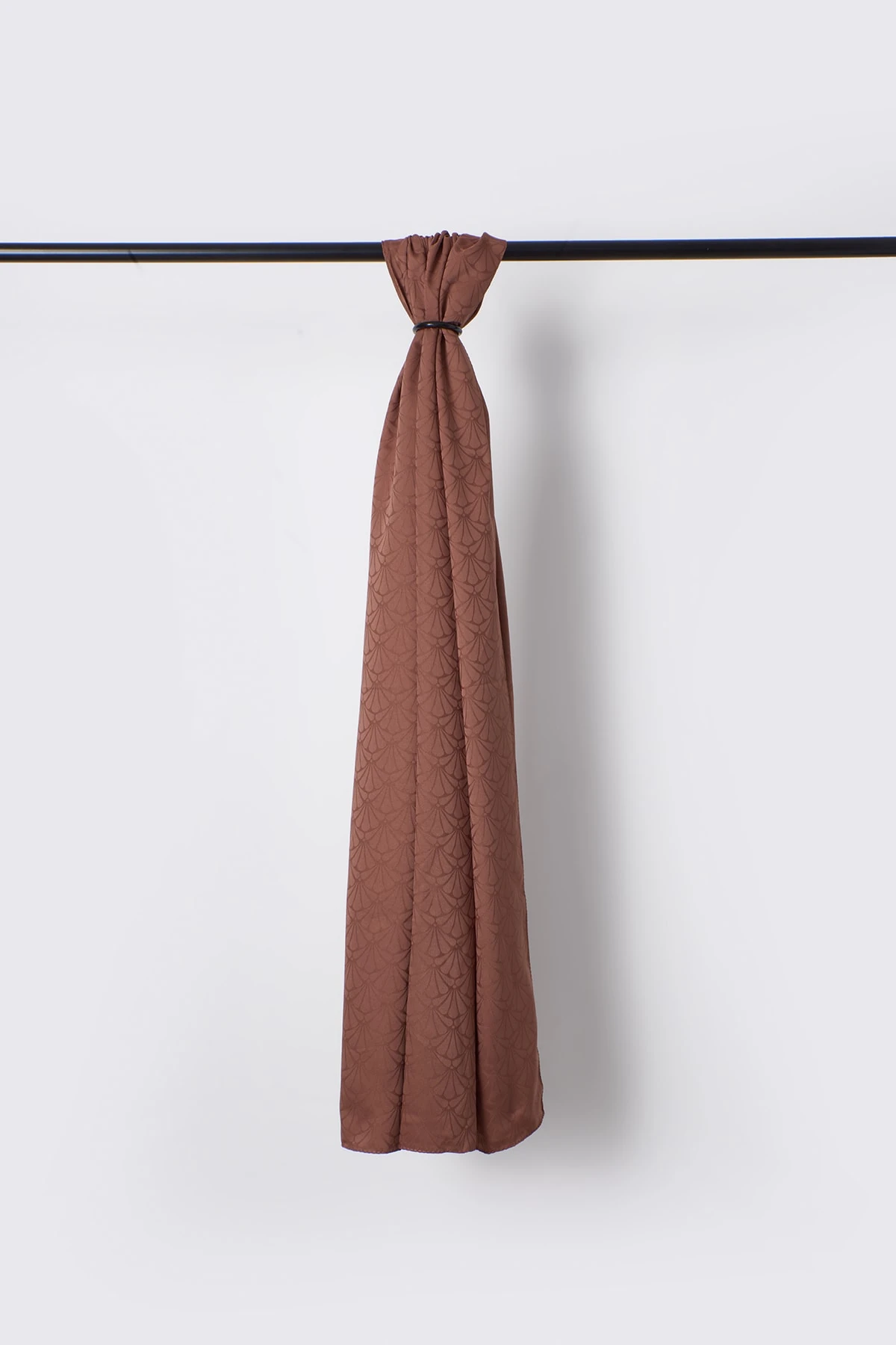 Lotus Pattern Silk Jacquard Shawl - Yalı