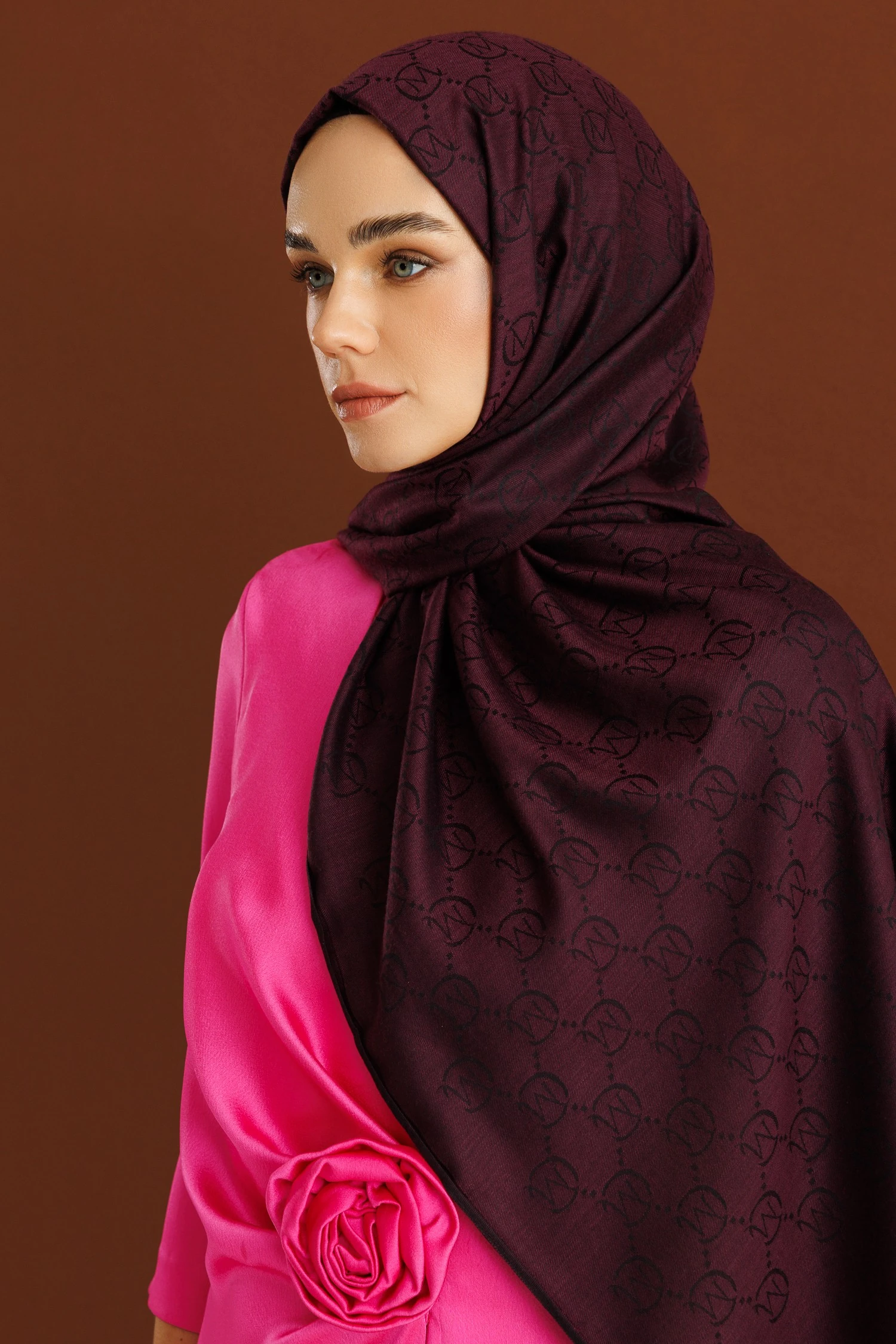 Wholesale Wool Silk Shawls - Damson