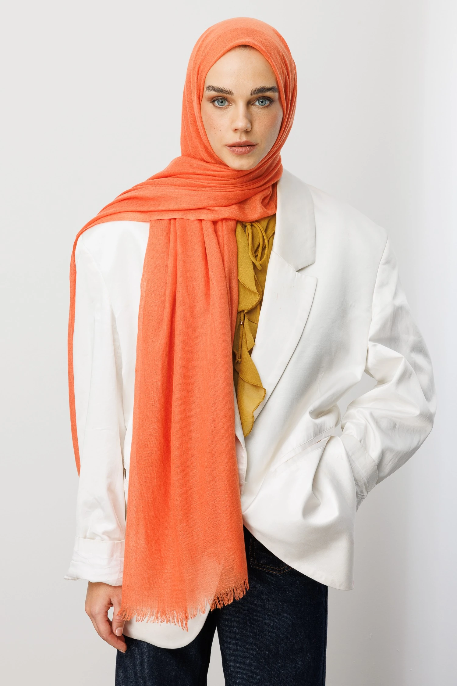 Toptan Dubai Şal - Mercan