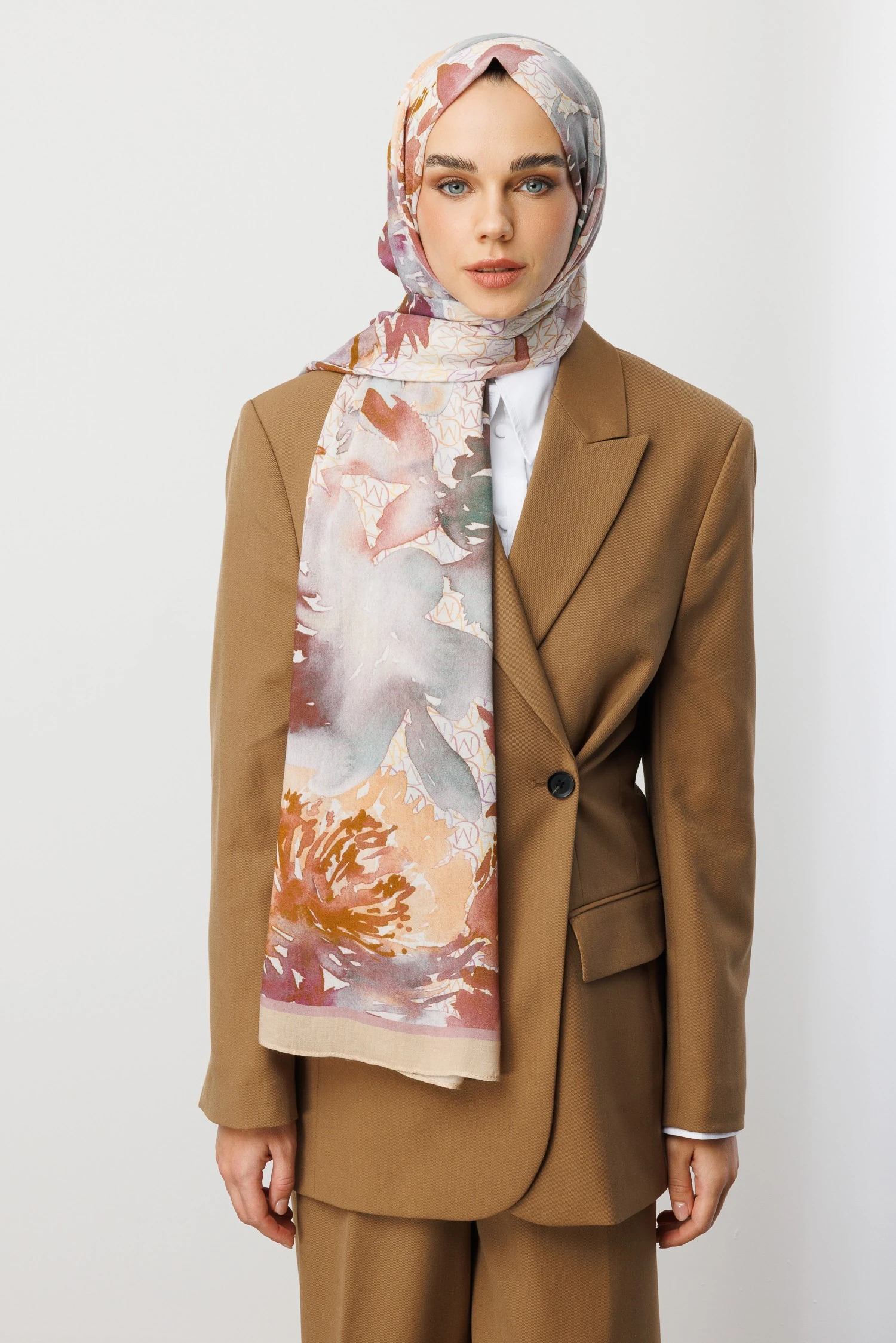 Toptan MC Desen Rami Şal - Vanilya