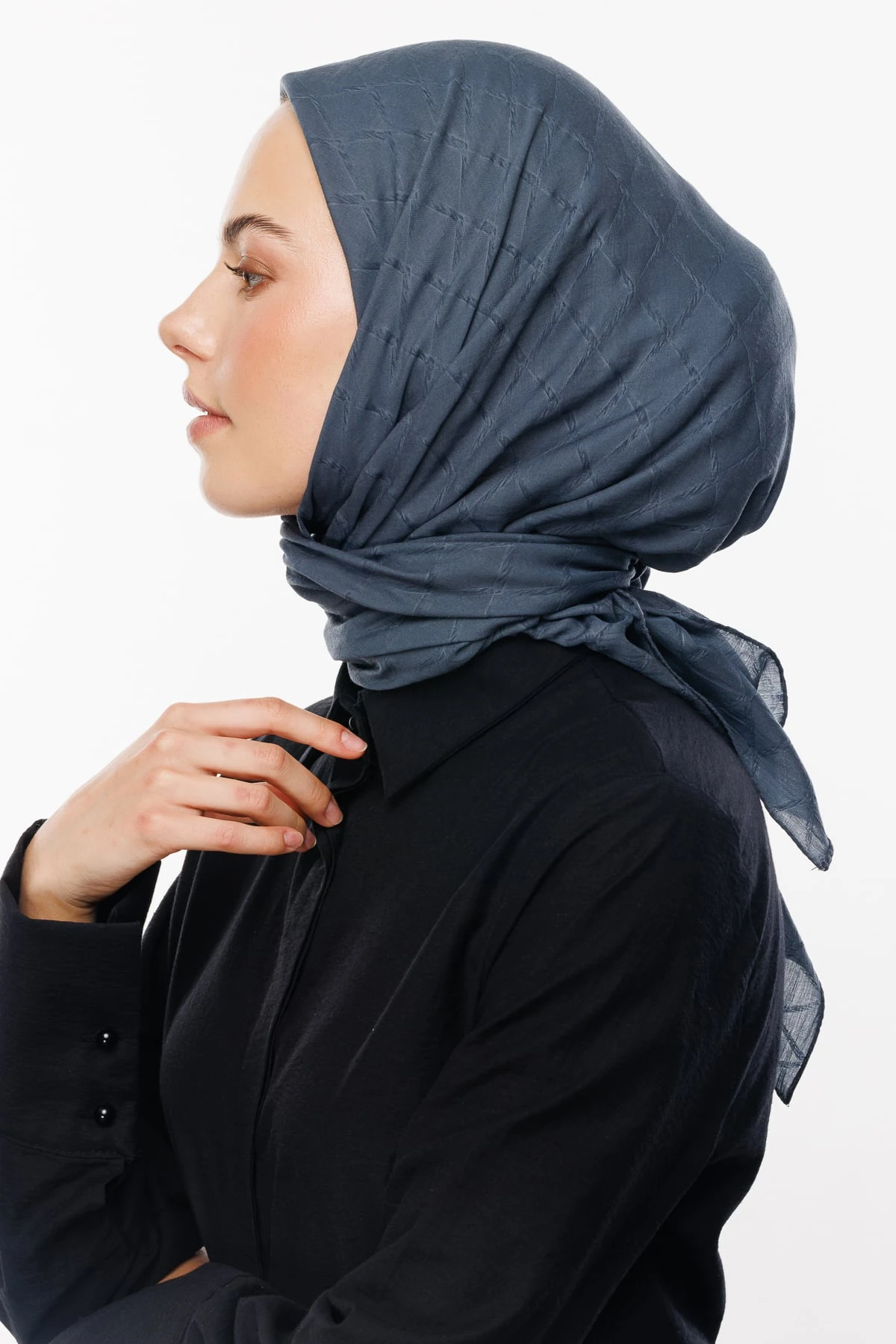 Bamboo Jacquard Scarf - Anthracite