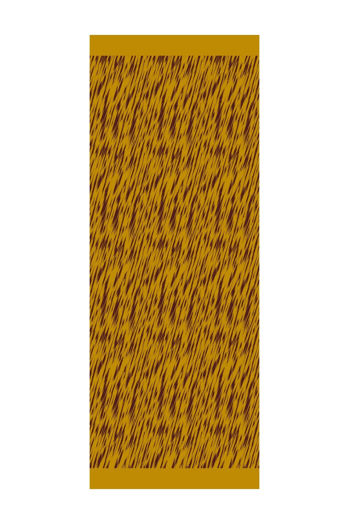 Toptan Selis Desen Çift Taraflı Şal - Mürdüm-Sarı